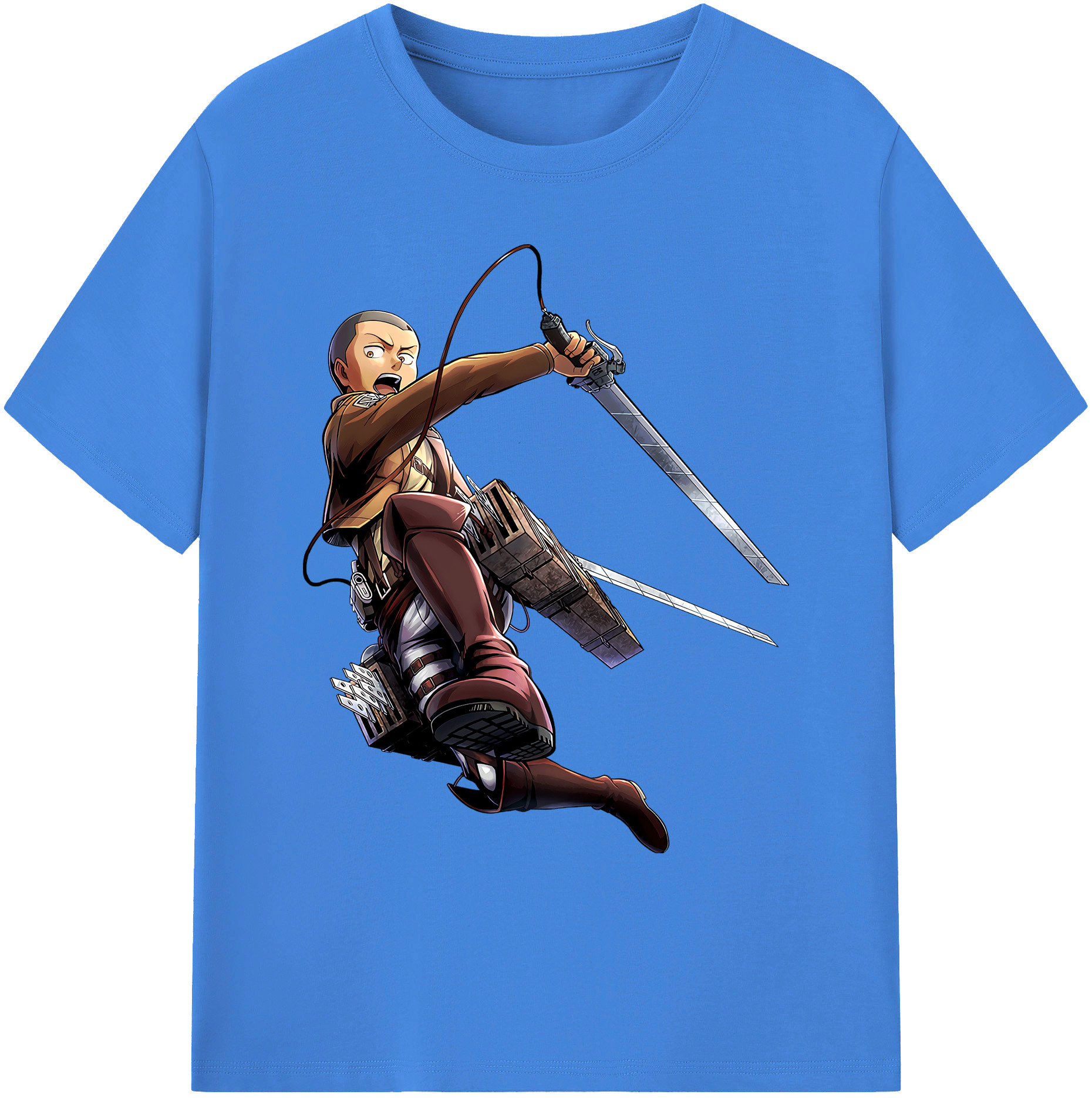 （画像用） 進撃の巨人 コニー·スプリンガー Attack on Titan Connie Springer 綿100％ メンズ半袖Tシャツ｜肌触りやわらか＆通気性