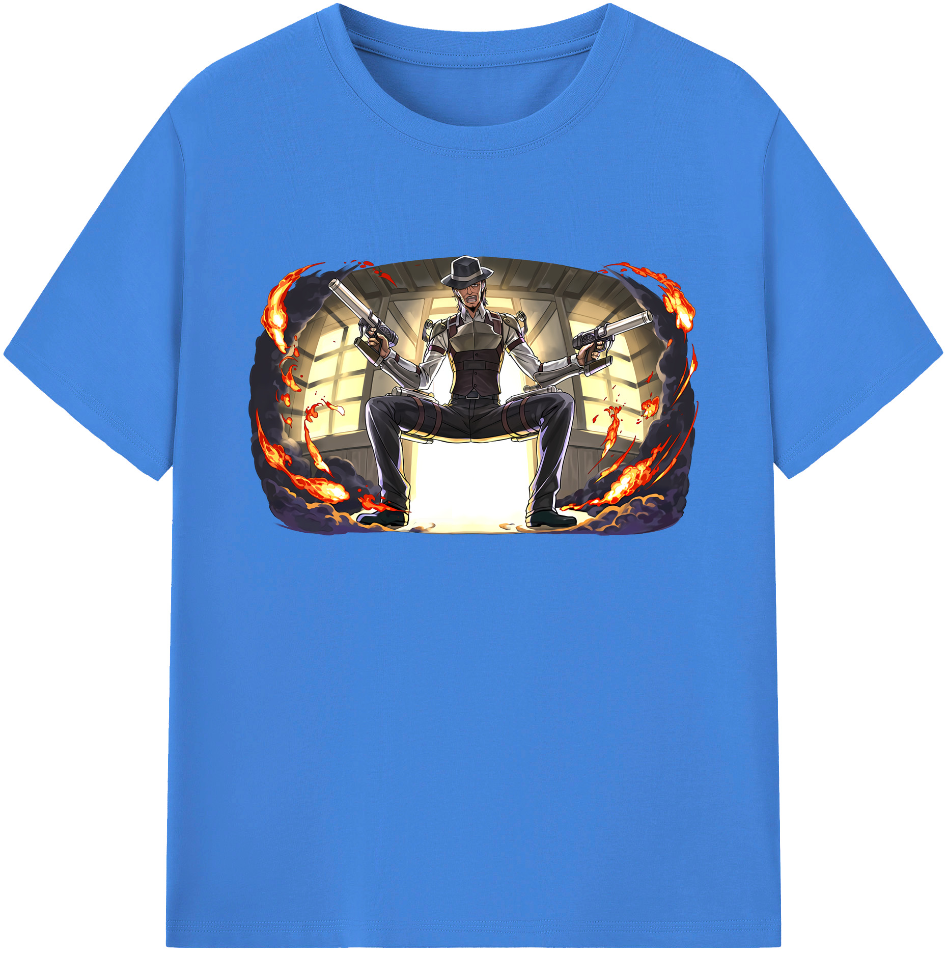 （画像用） 進撃の巨人 ケニー·アッカーマン Attack on Titan Kenny Ackerman 綿100％ メンズ半袖Tシャツ｜肌触りやわらか＆通気性