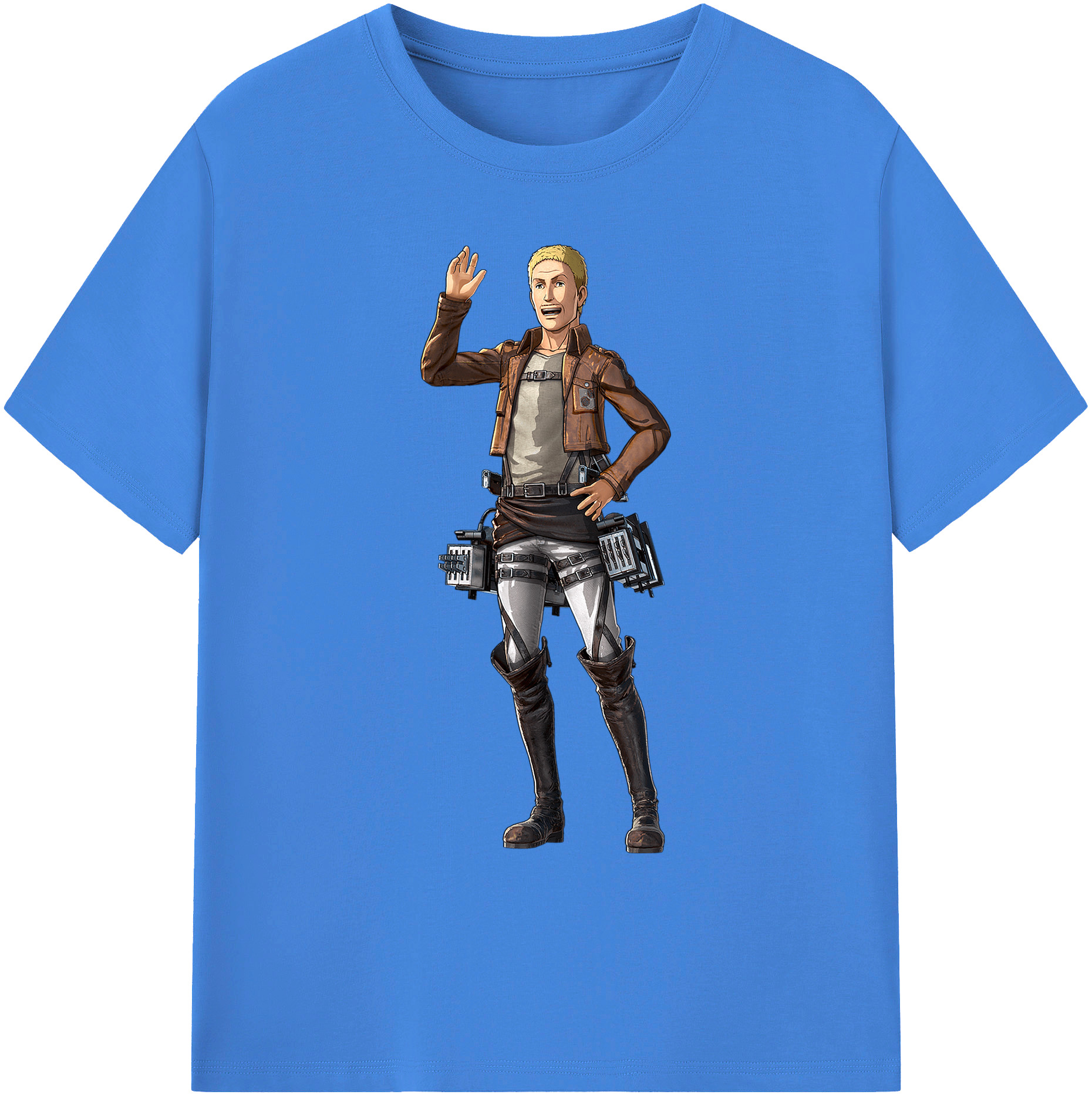 （画像用） 進撃の巨人 ハンネス Attack on Titan Hannes 綿100％ メンズ半袖Tシャツ｜肌触りやわらか＆通気性