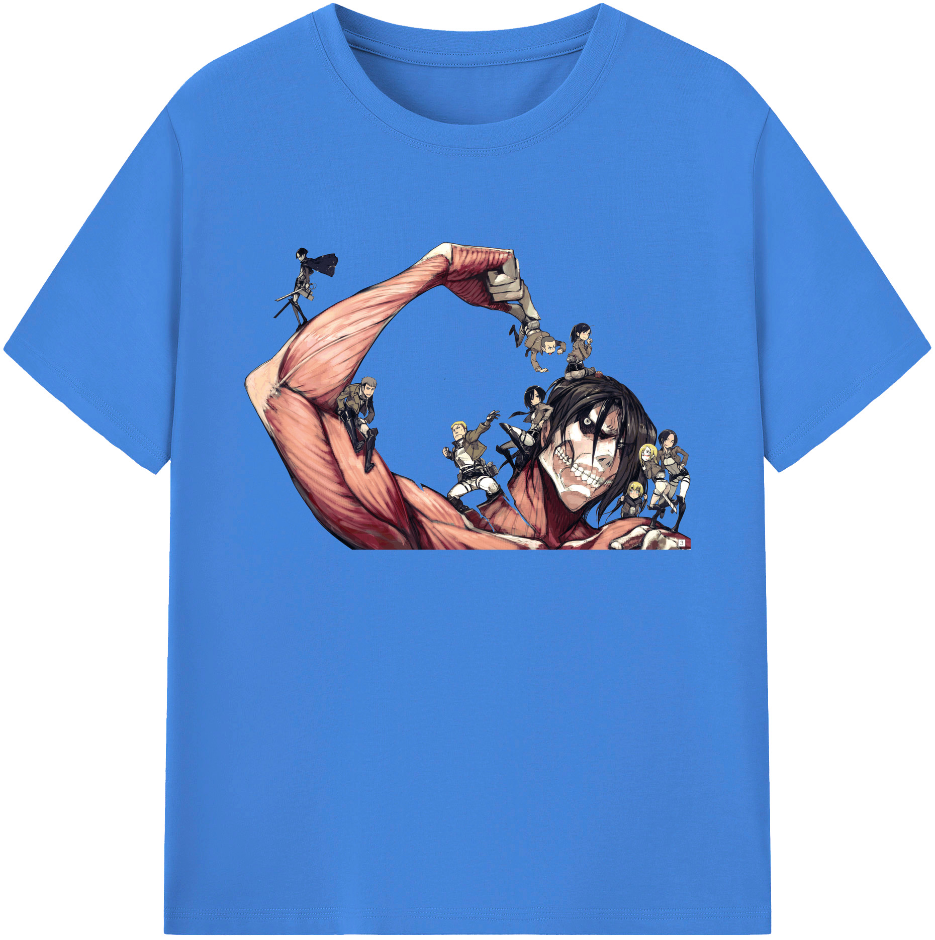 （画像用） 進撃の巨人 Attack on Titan 綿100％ メンズ半袖Tシャツ｜肌触りやわらか＆通気性