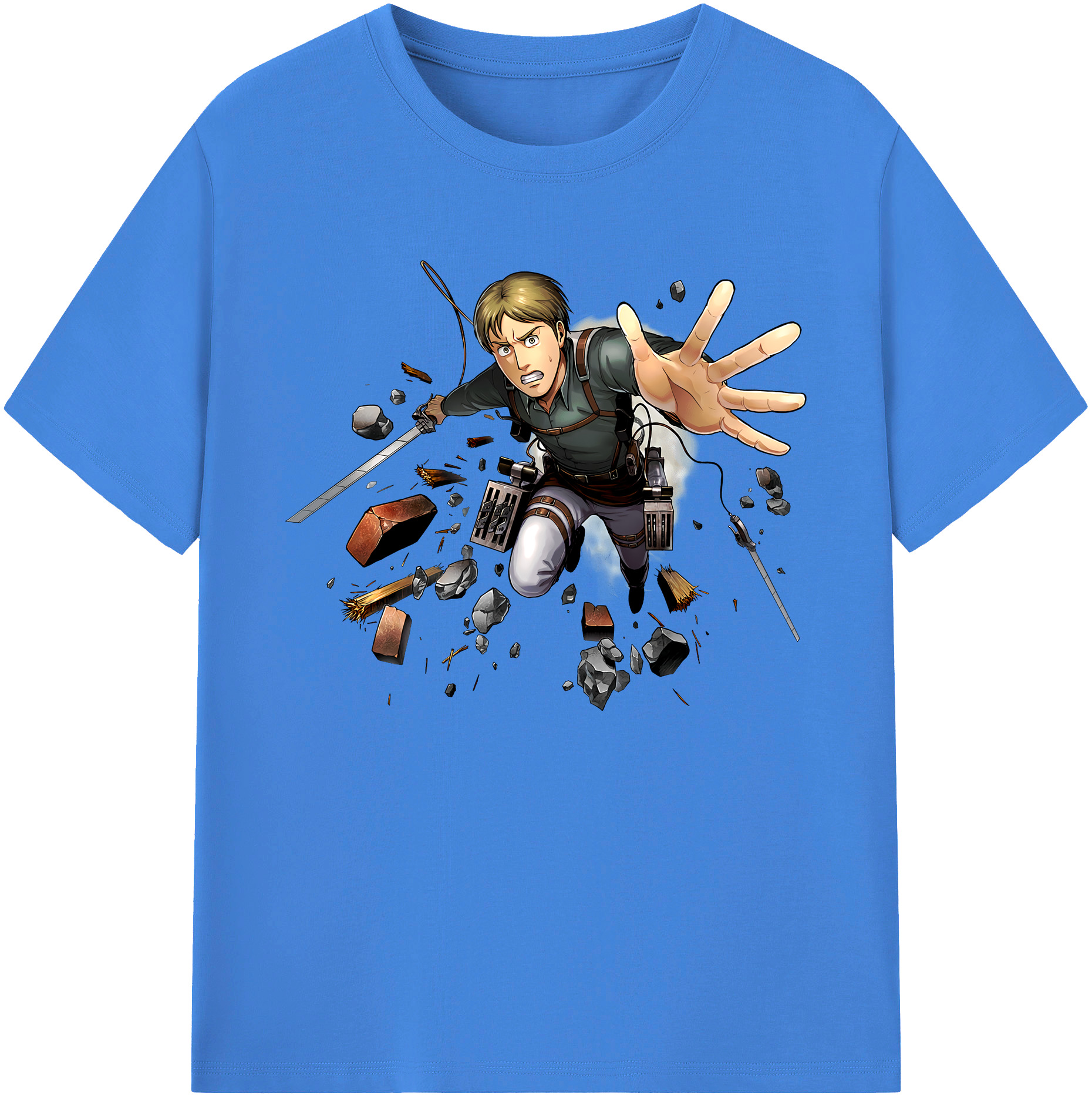（画像用） 進撃の巨人 Attack on Titan 綿100％ メンズ半袖Tシャツ｜肌触りやわらか＆通気性
