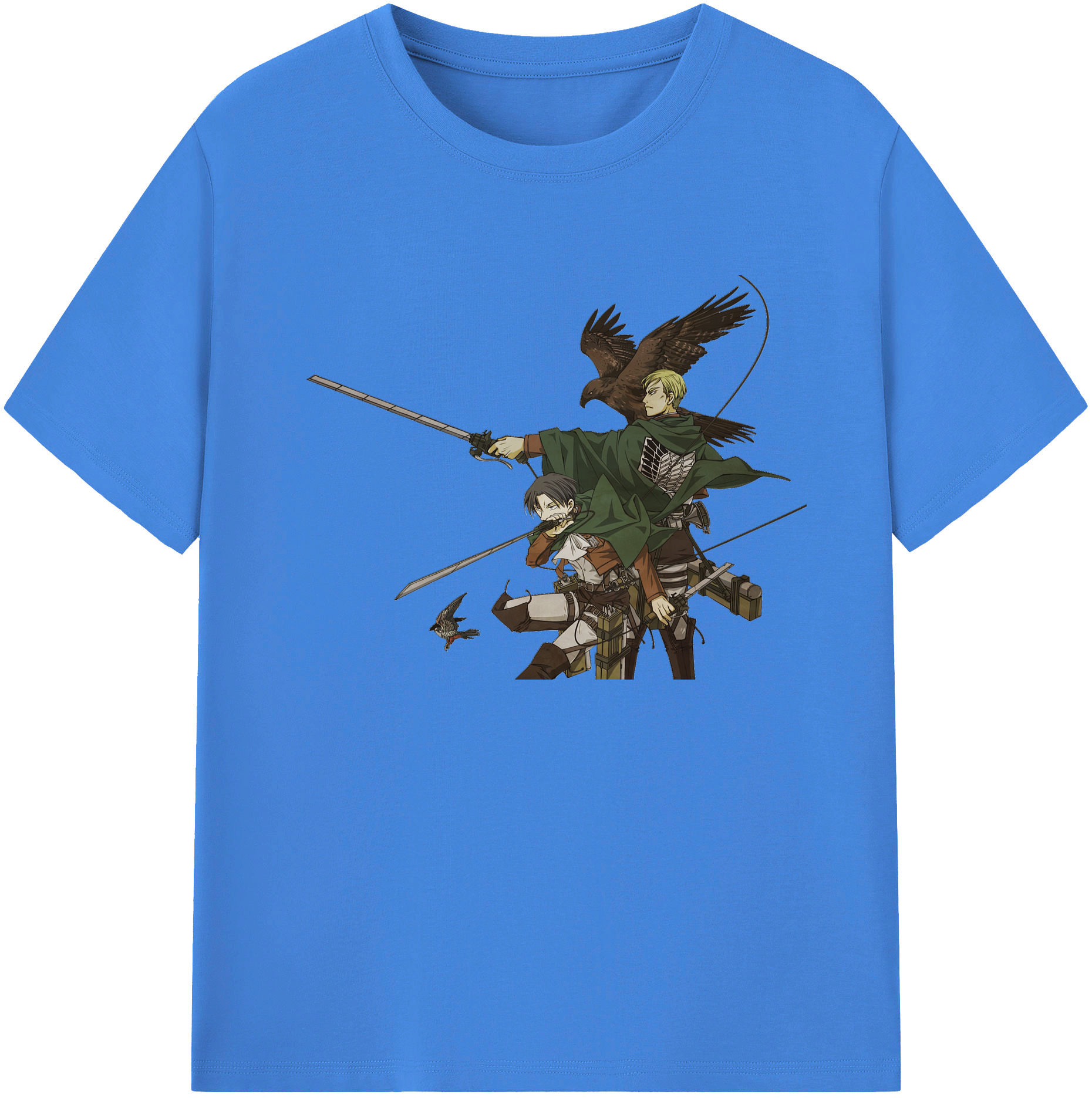 （画像用） 進撃の巨人 Attack on Titan 綿100％ メンズ半袖Tシャツ｜肌触りやわらか＆通気性