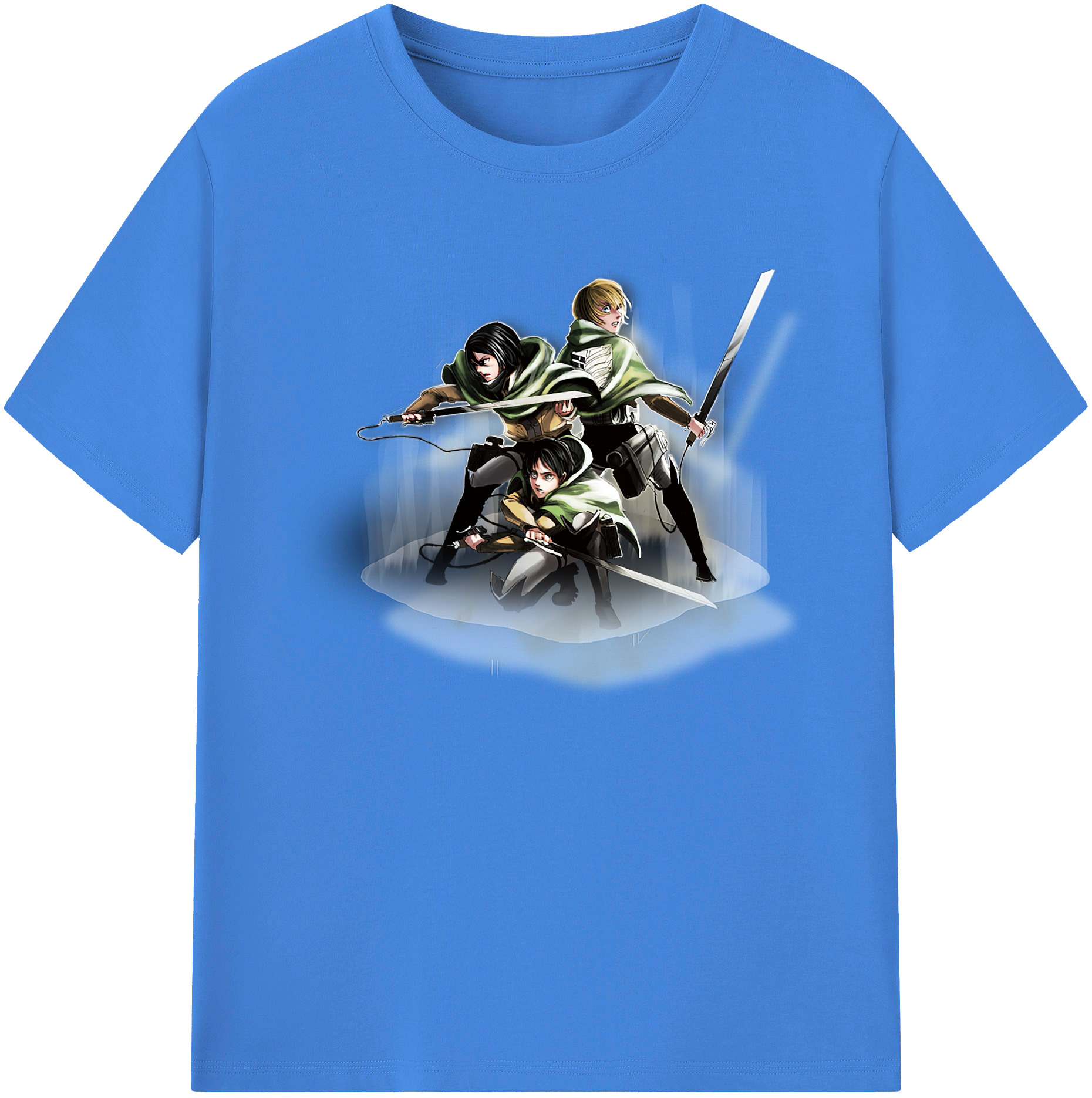 （画像用） 進撃の巨人 Attack on Titan 綿100％ メンズ半袖Tシャツ｜肌触りやわらか＆通気性