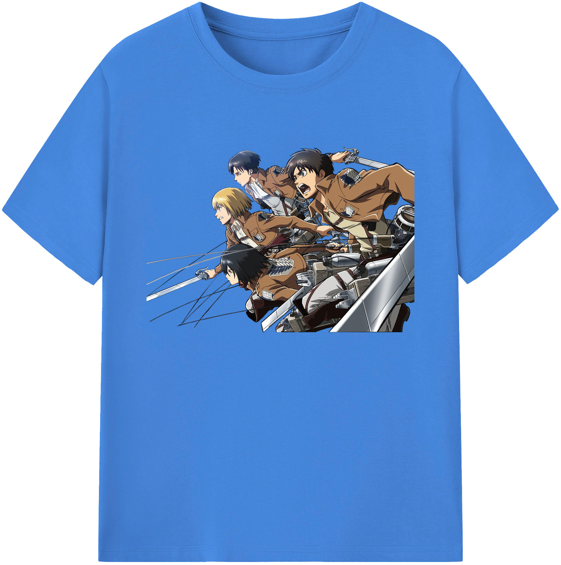 （画像用） 進撃の巨人 Attack on Titan 綿100％ メンズ半袖Tシャツ｜肌触りやわらか＆通気性