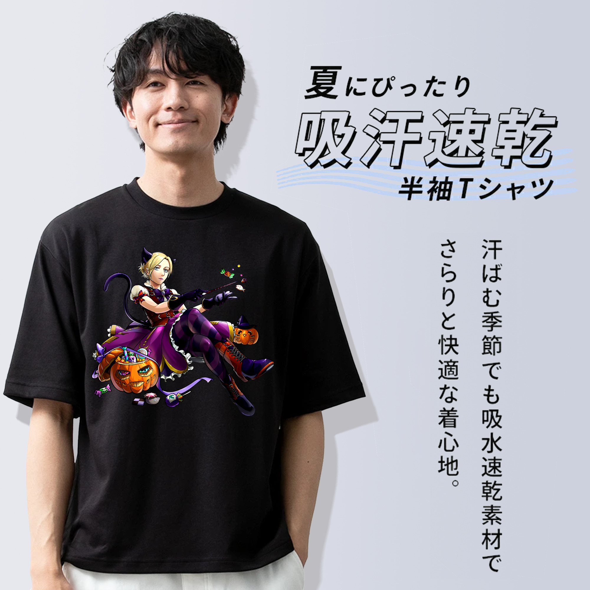 進撃の巨人 アニ・レオンハート Attack on Titan Annie Leonhart 綿100％ メンズ半袖Tシャツ｜肌触りやわらか＆通気性