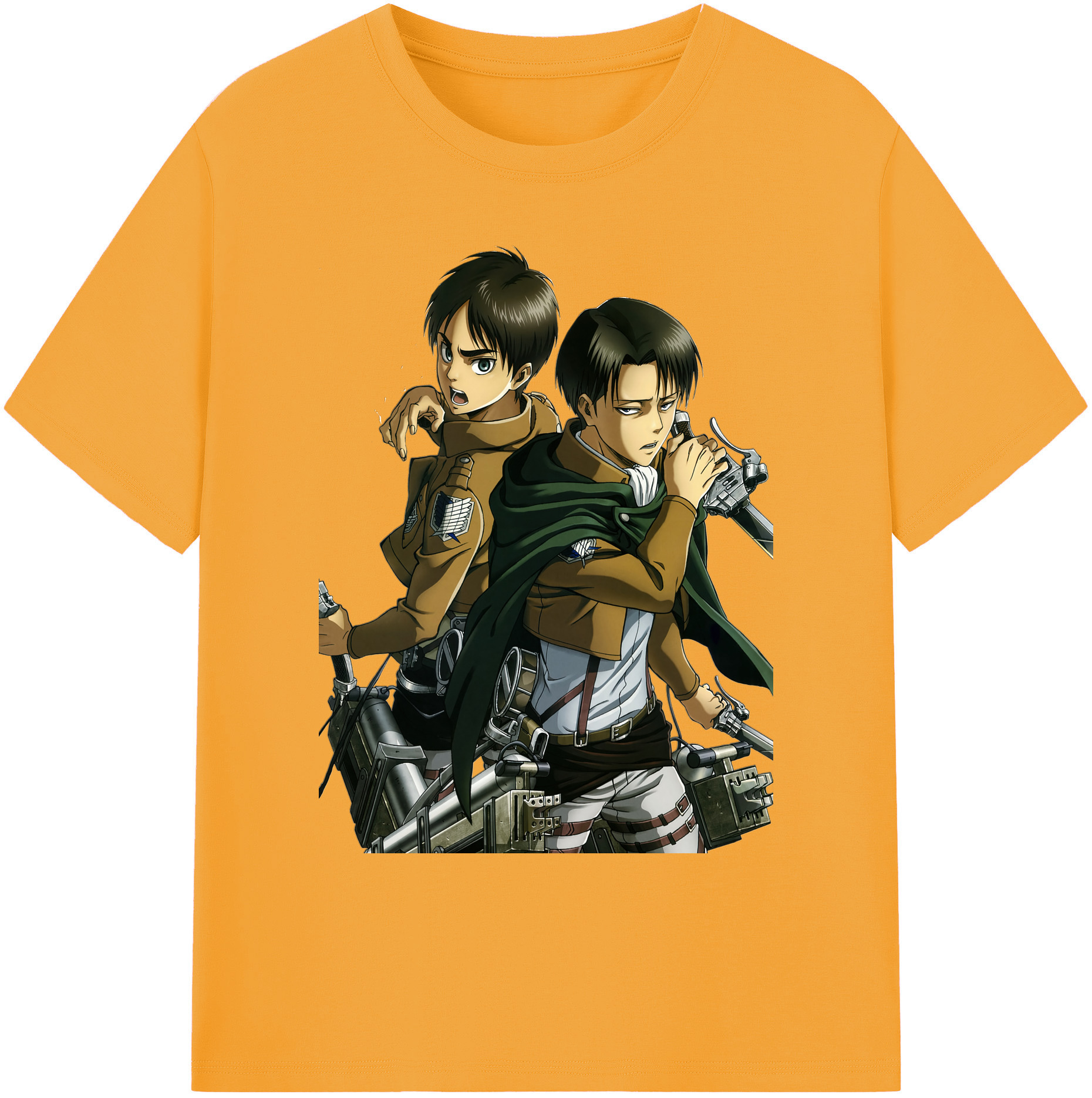 （画像用） 進撃の巨人 リヴァイ·アッカーマン Attack on Titan Levi Ackerman 綿100％ メンズ半袖Tシャツ｜肌触りやわらか＆通気性