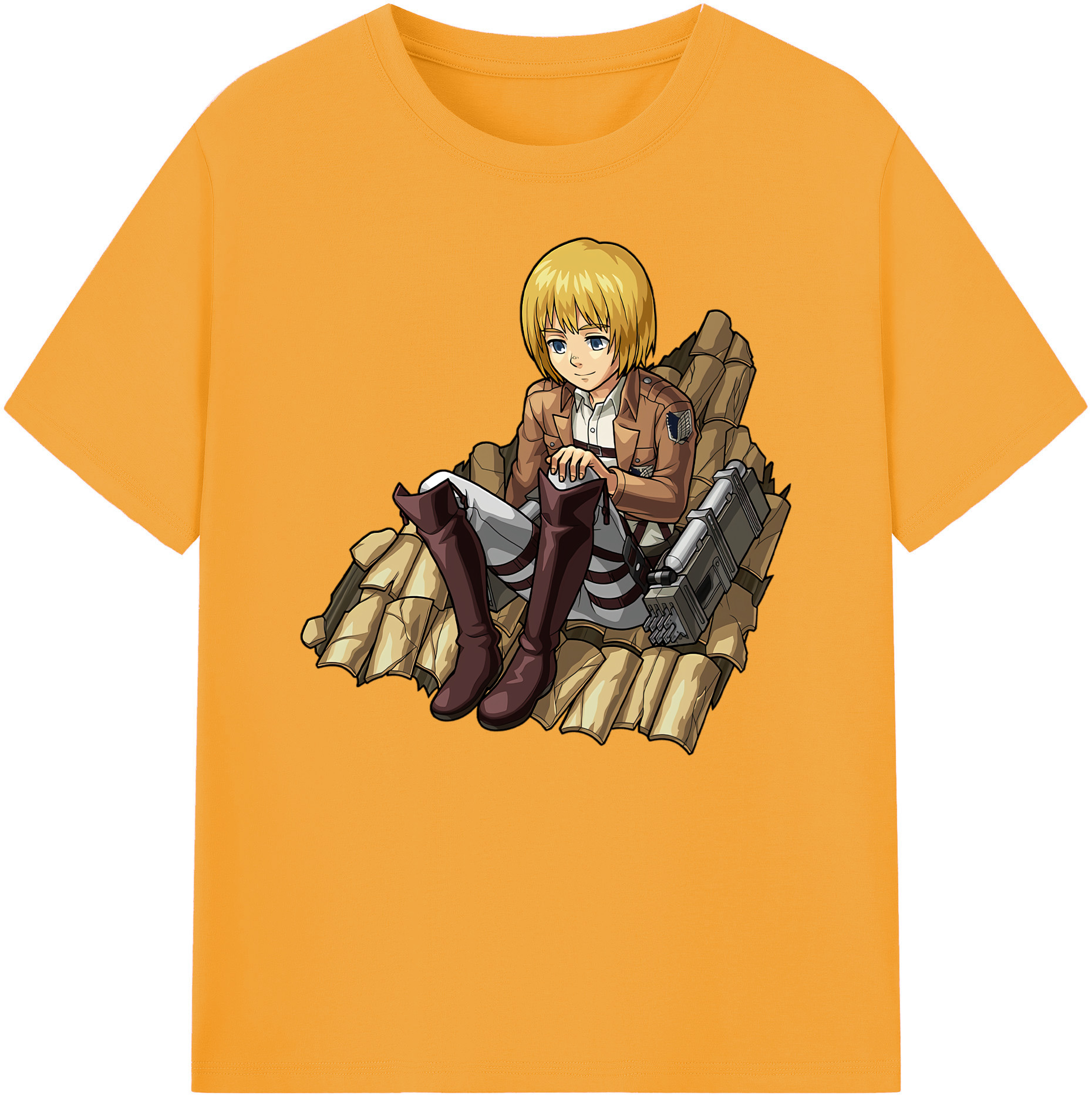 （画像用） 進撃の巨人 アルミン·アルレルト Attack on Titan Armin Arlert 綿100％ メンズ半袖Tシャツ｜肌触りやわらか＆通気性