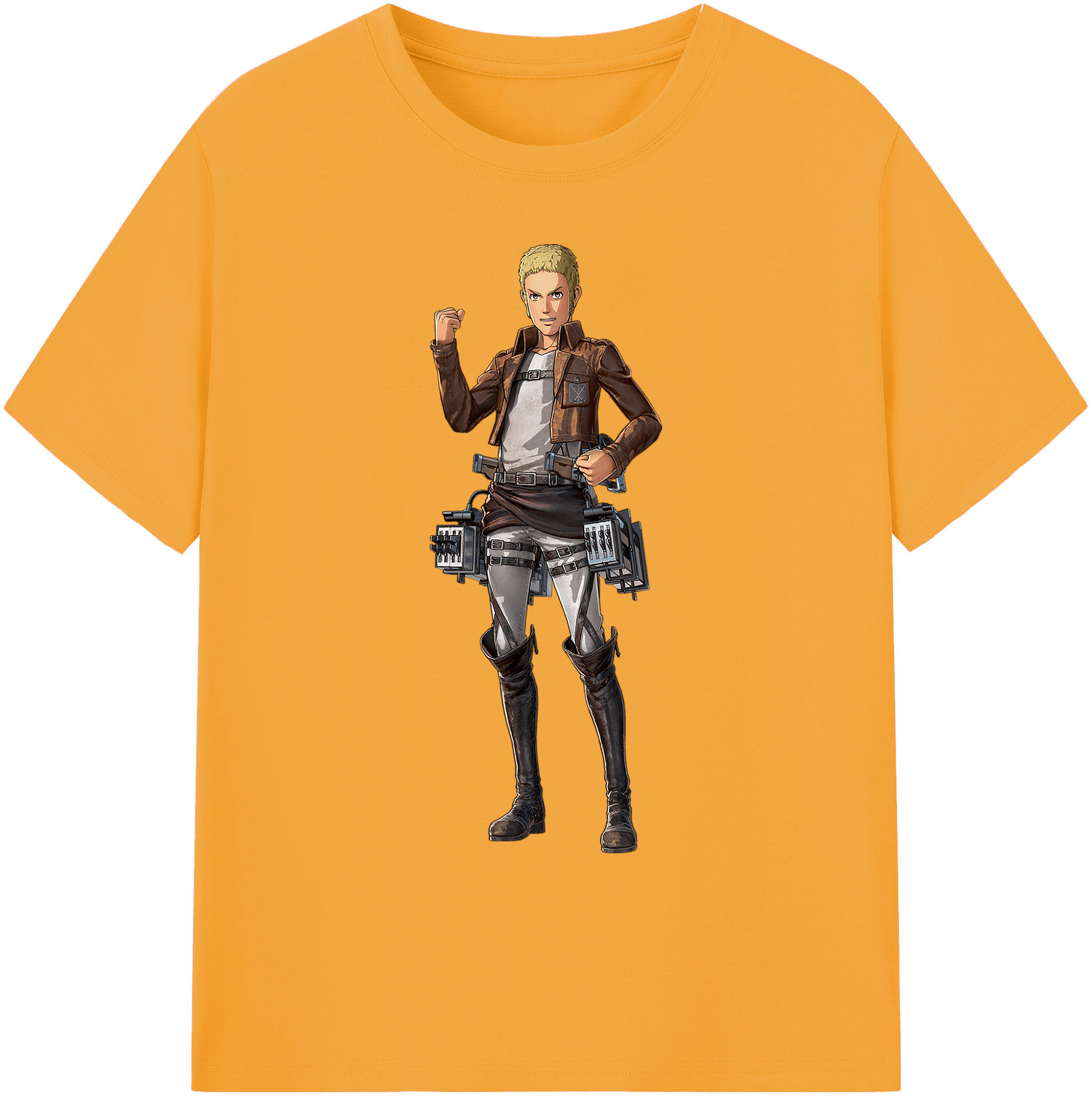 （画像用） 進撃の巨人 ライナー・ブラウン Attack on Titan Reiner Braun 綿100％ メンズ半袖Tシャツ｜肌触りやわらか＆通気性