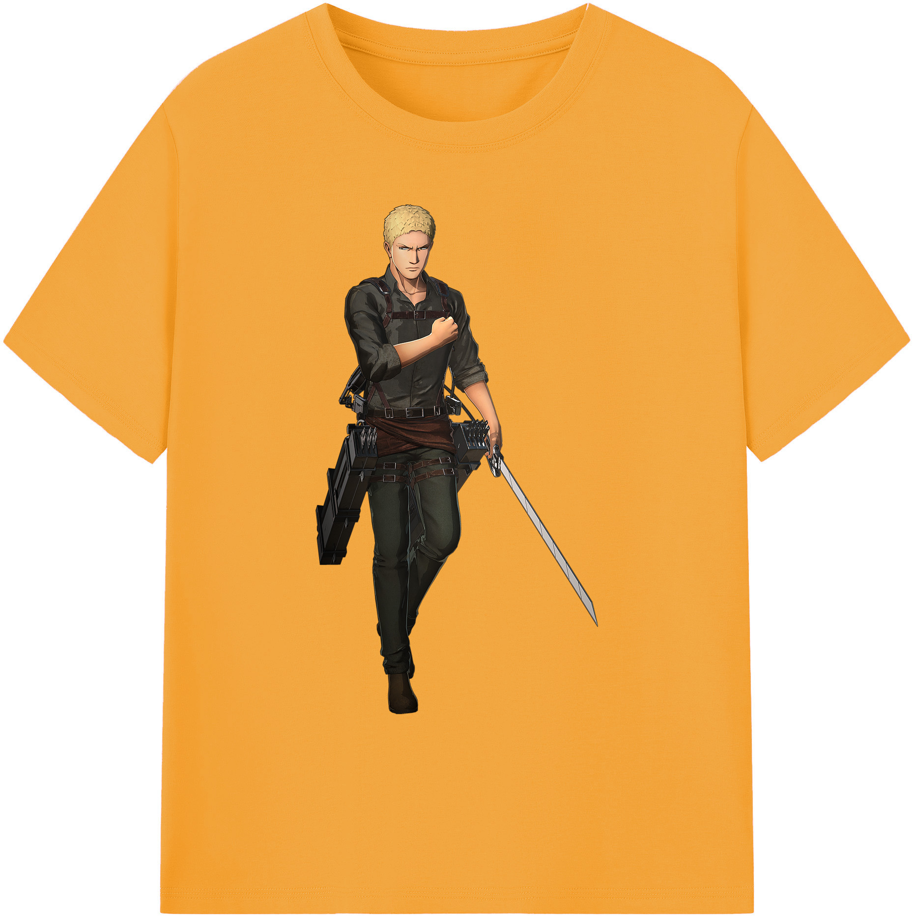 （画像用） 進撃の巨人 ライナー・ブラウン Attack on Titan Reiner Braun 綿100％ メンズ半袖Tシャツ｜肌触りやわらか＆通気性