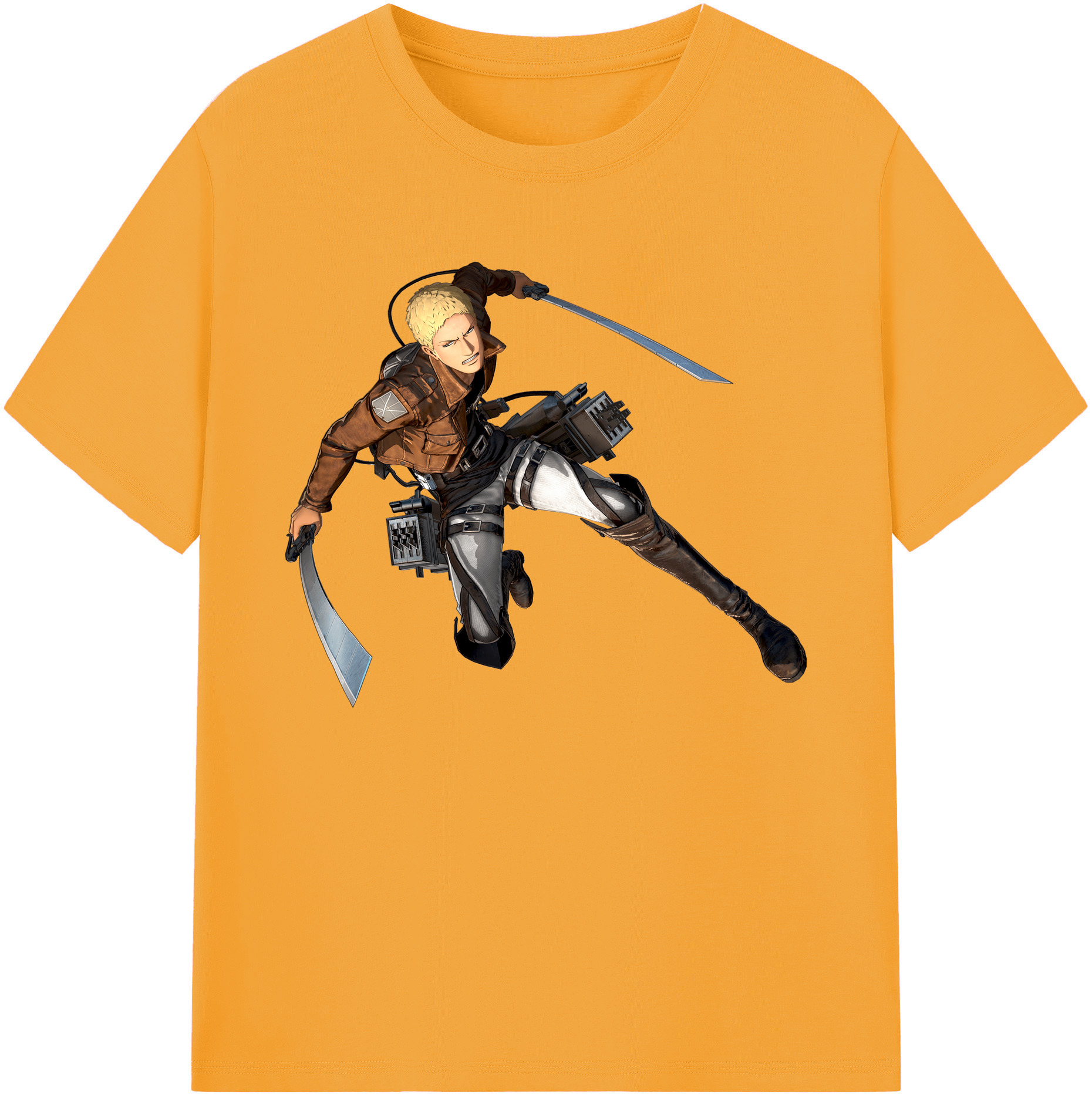 （画像用） 進撃の巨人 ライナー・ブラウン Attack on Titan Reiner Braun 綿100％ メンズ半袖Tシャツ｜肌触りやわらか＆通気性