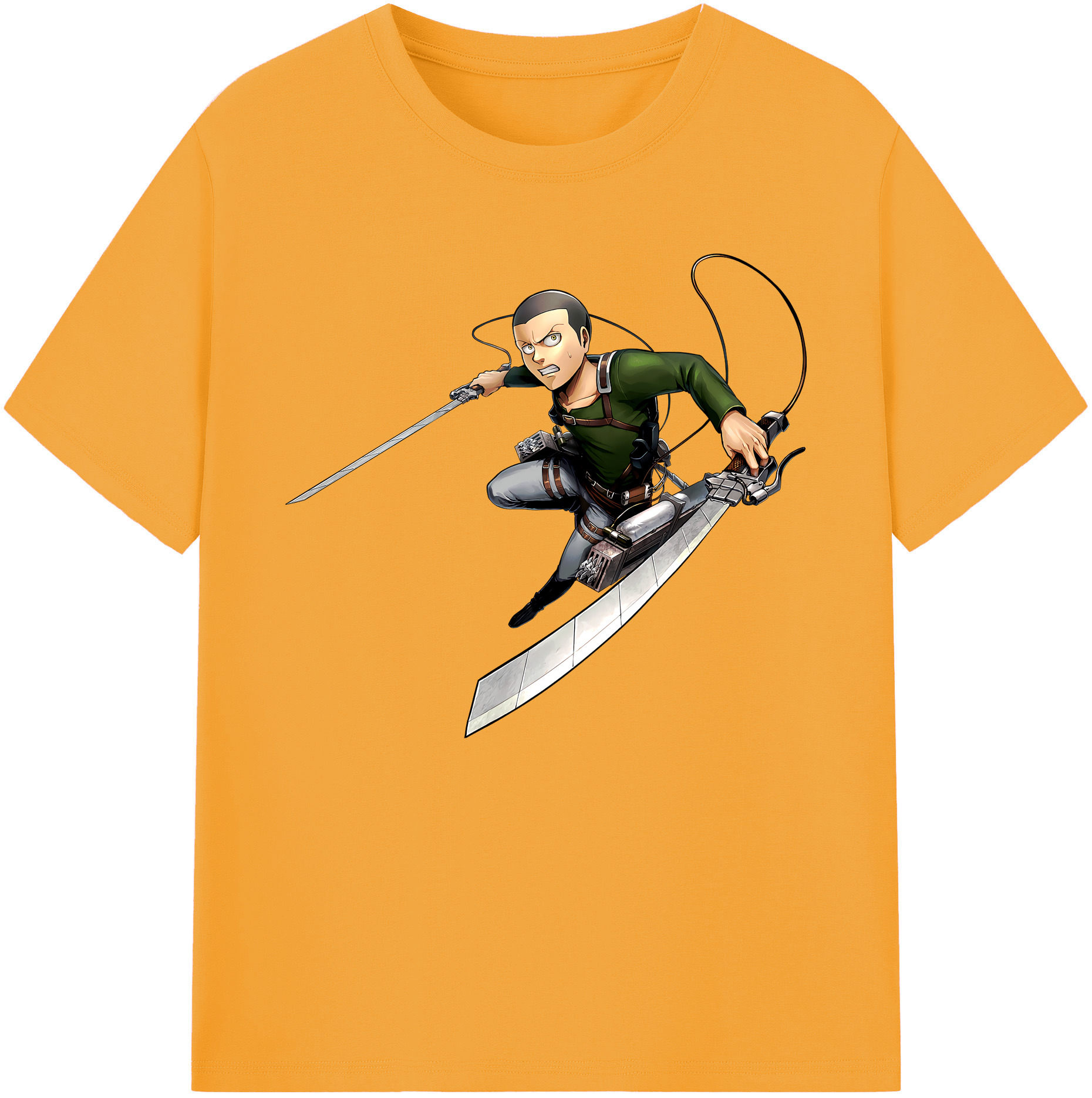 （画像用） 進撃の巨人 コニー·スプリンガー Attack on Titan Connie Springer 綿100％ メンズ半袖Tシャツ｜肌触りやわらか＆通気性