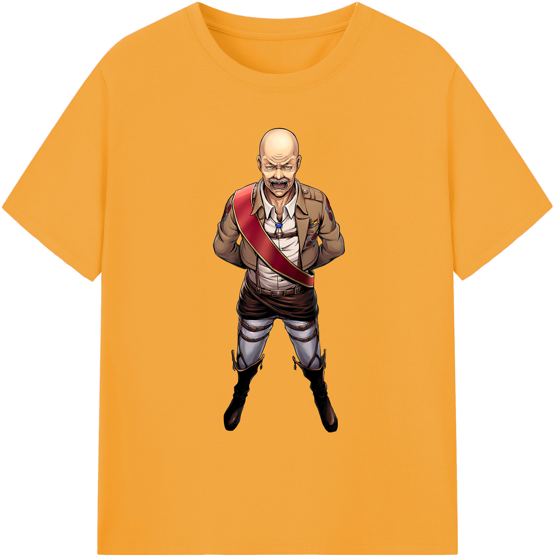 （画像用） 進撃の巨人 ドット·ピクシス Attack on Titan Dot Pixis 綿100％ メンズ半袖Tシャツ｜肌触りやわらか＆通気性