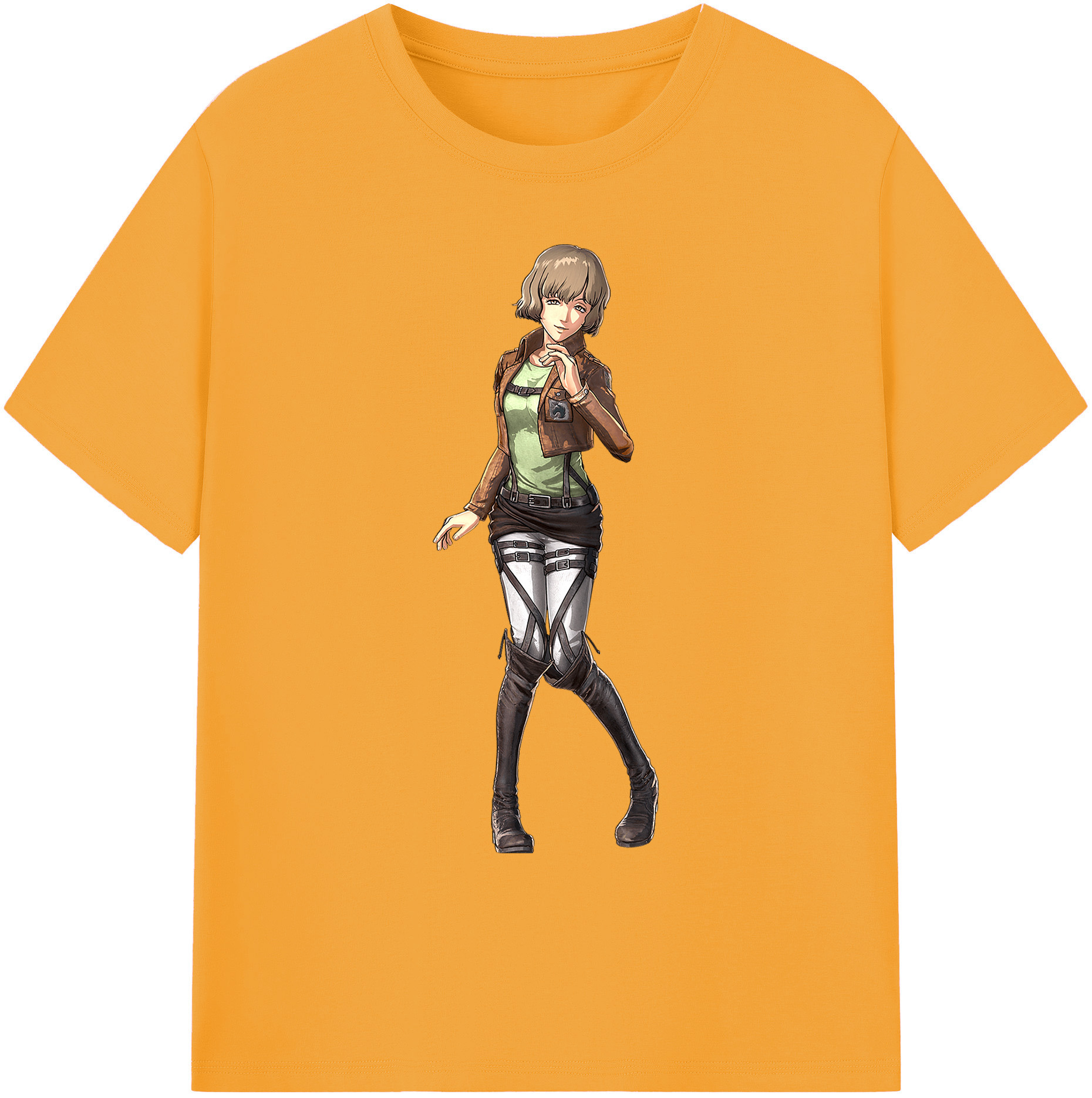 （画像用） 進撃の巨人 ヒツチ Attack on Titan Hitch 綿100％ メンズ半袖Tシャツ｜肌触りやわらか＆通気性