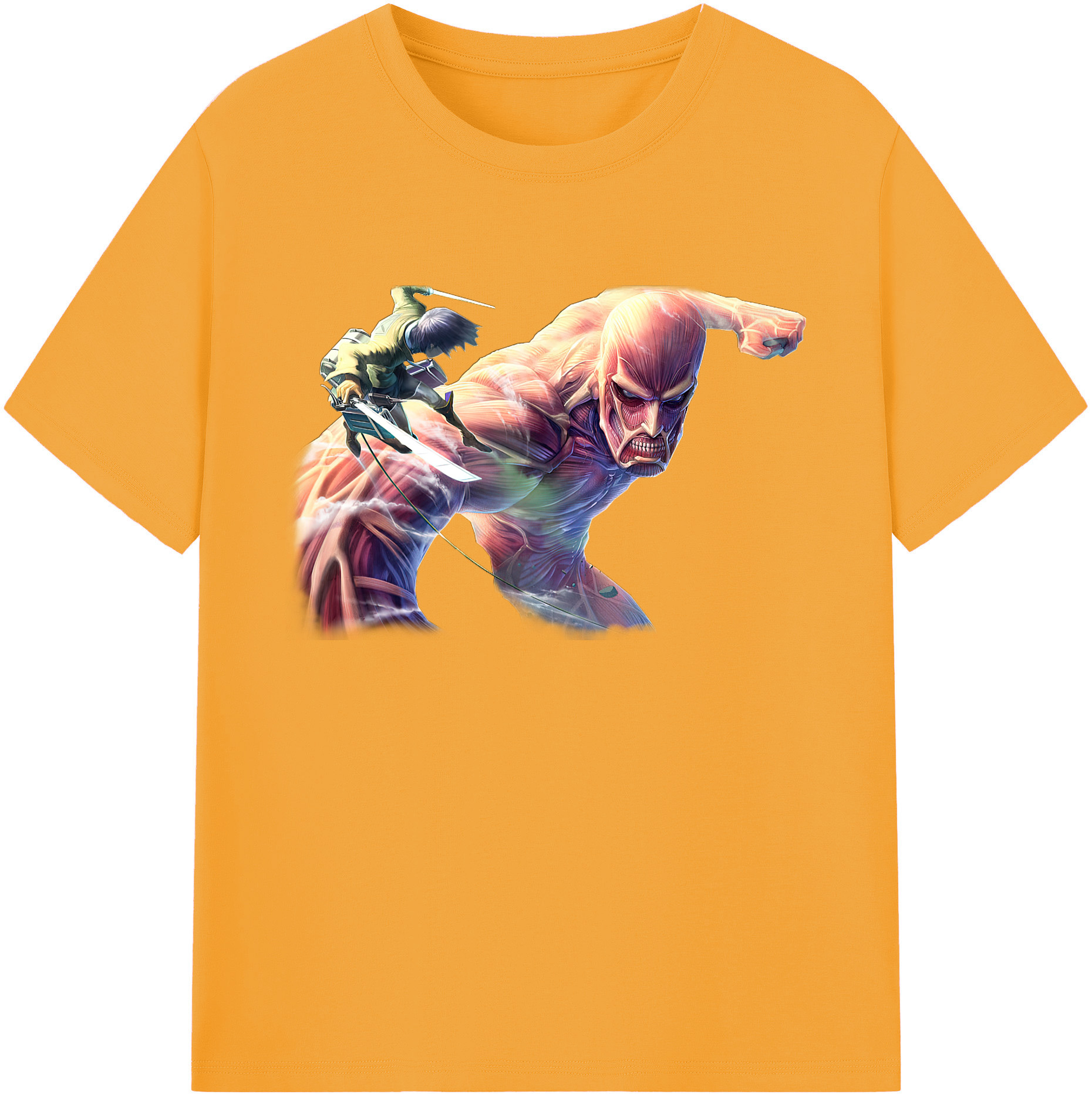 （画像用） 進撃の巨人 Attack on Titan 綿100％ メンズ半袖Tシャツ｜肌触りやわらか＆通気性