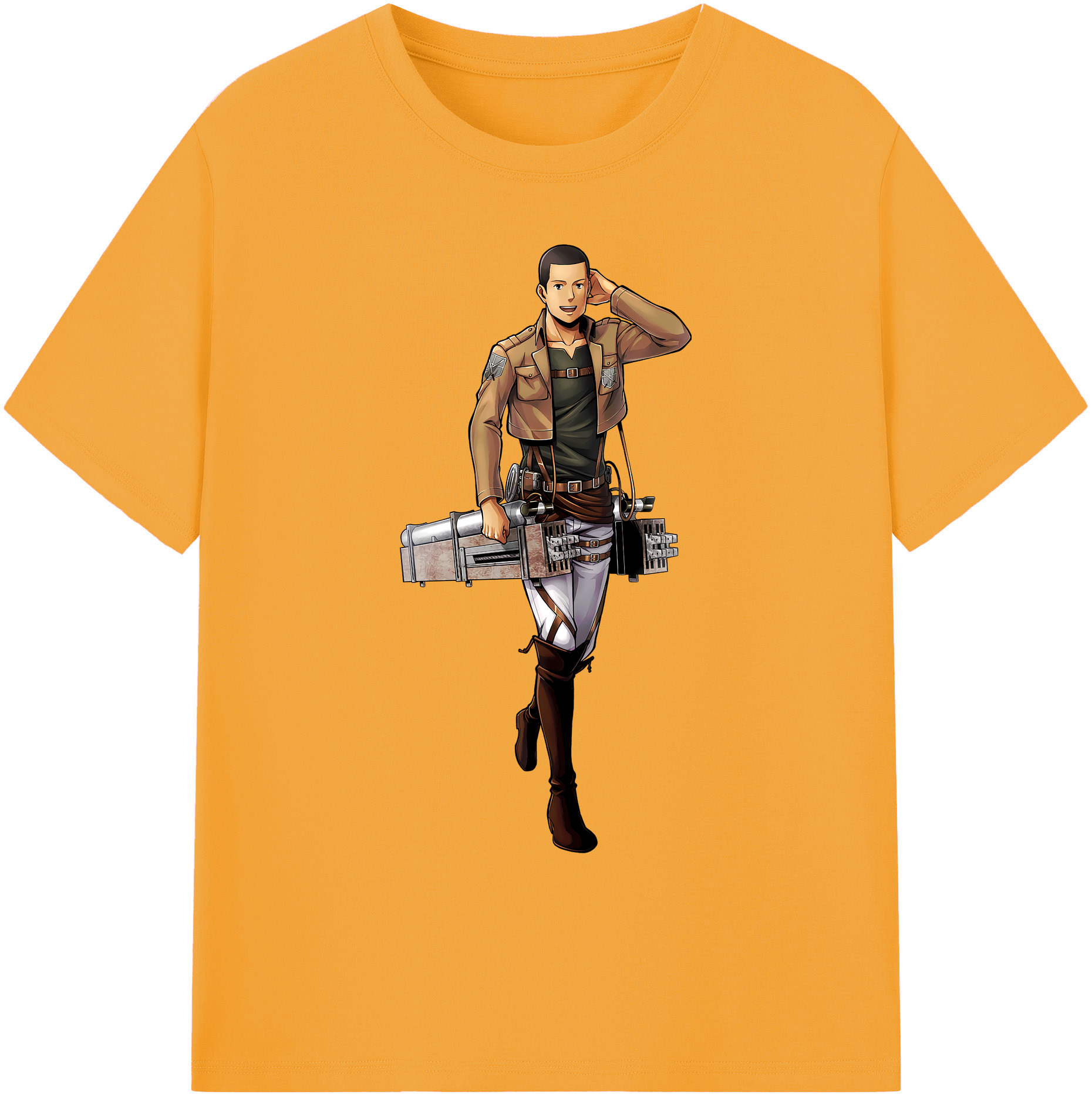 （画像用） 進撃の巨人 Attack on Titan 綿100％ メンズ半袖Tシャツ｜肌触りやわらか＆通気性