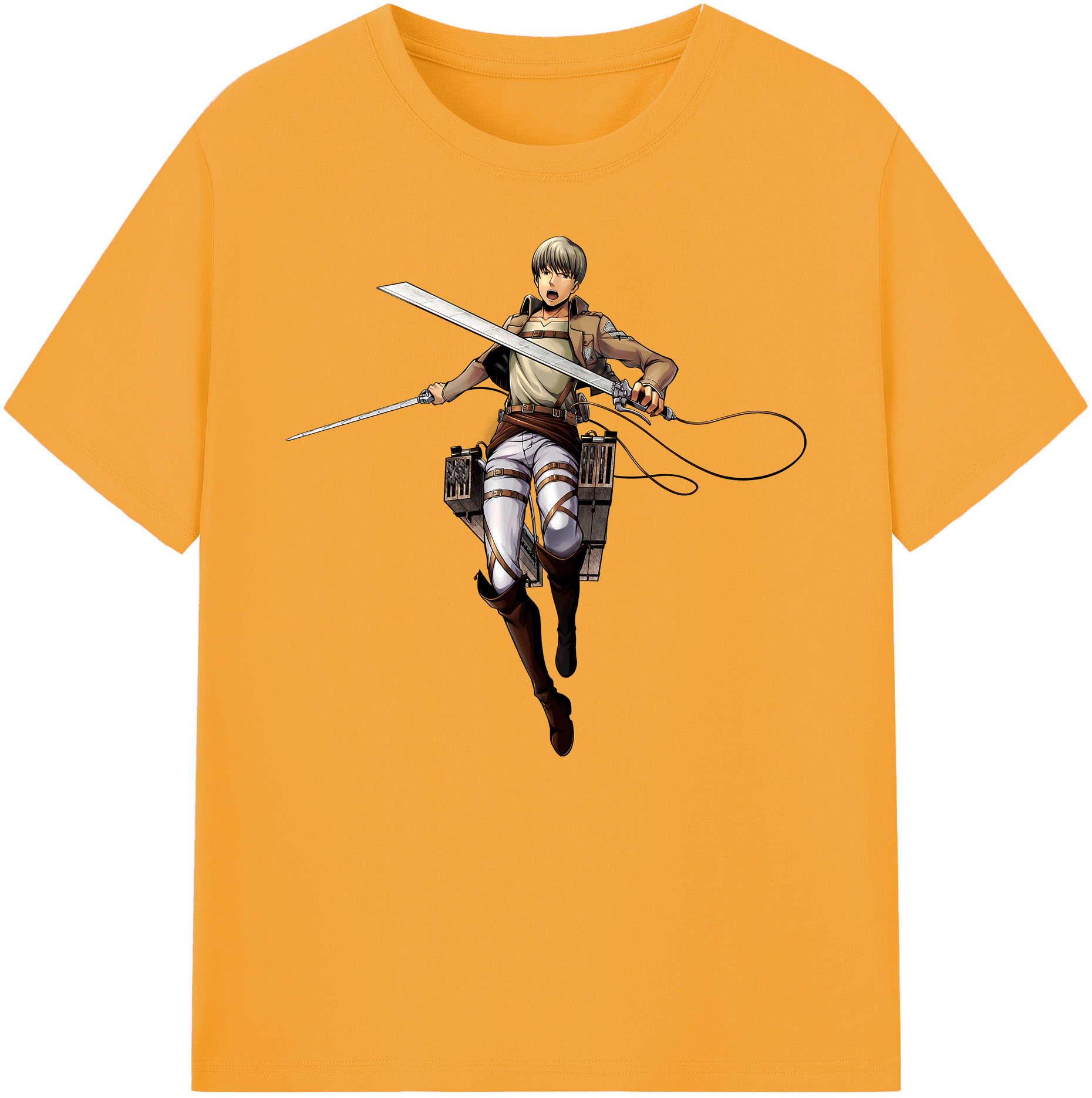 （画像用） 進撃の巨人 Attack on Titan 綿100％ メンズ半袖Tシャツ｜肌触りやわらか＆通気性