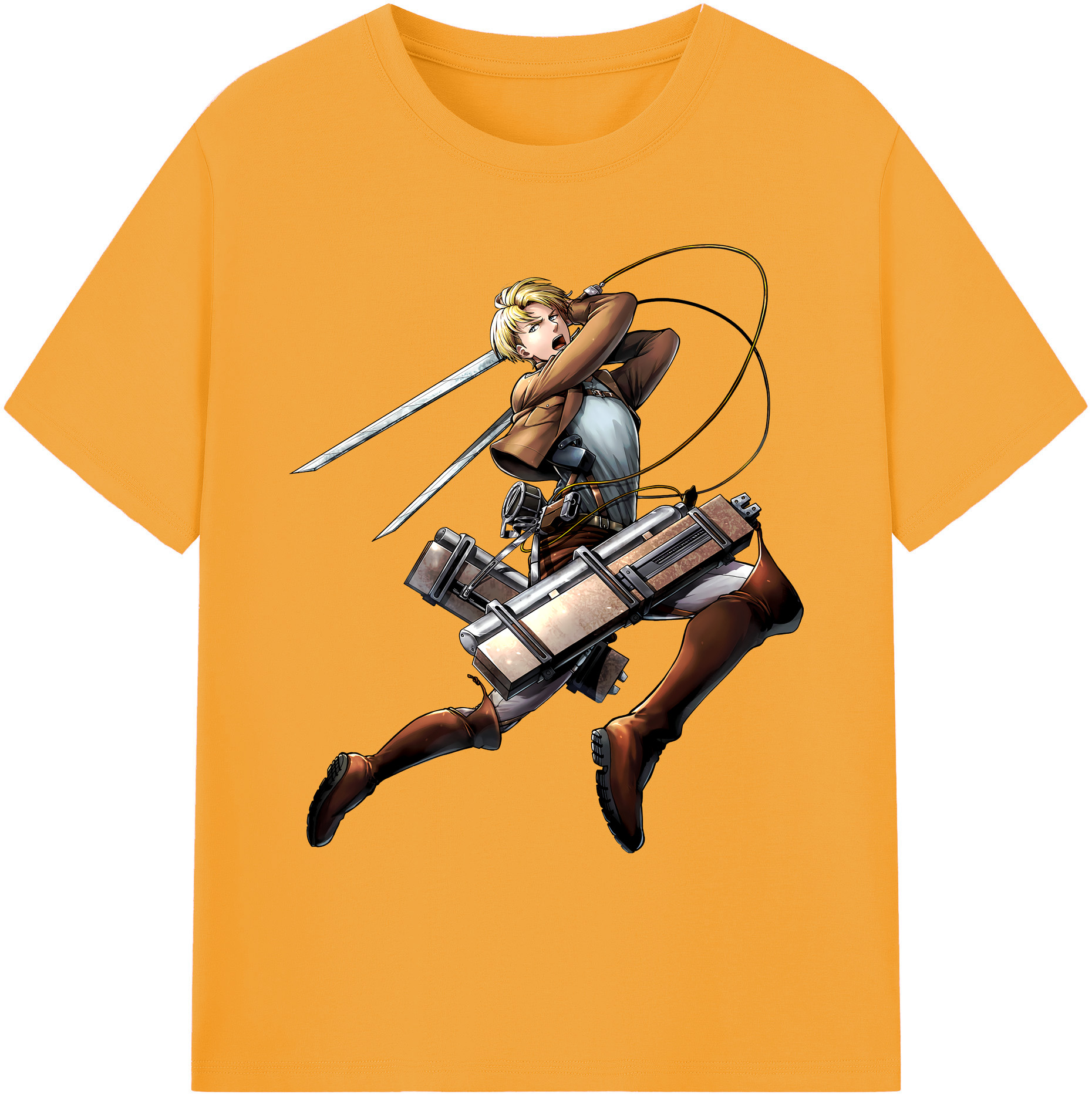 （画像用） 進撃の巨人 Attack on Titan 綿100％ メンズ半袖Tシャツ｜肌触りやわらか＆通気性