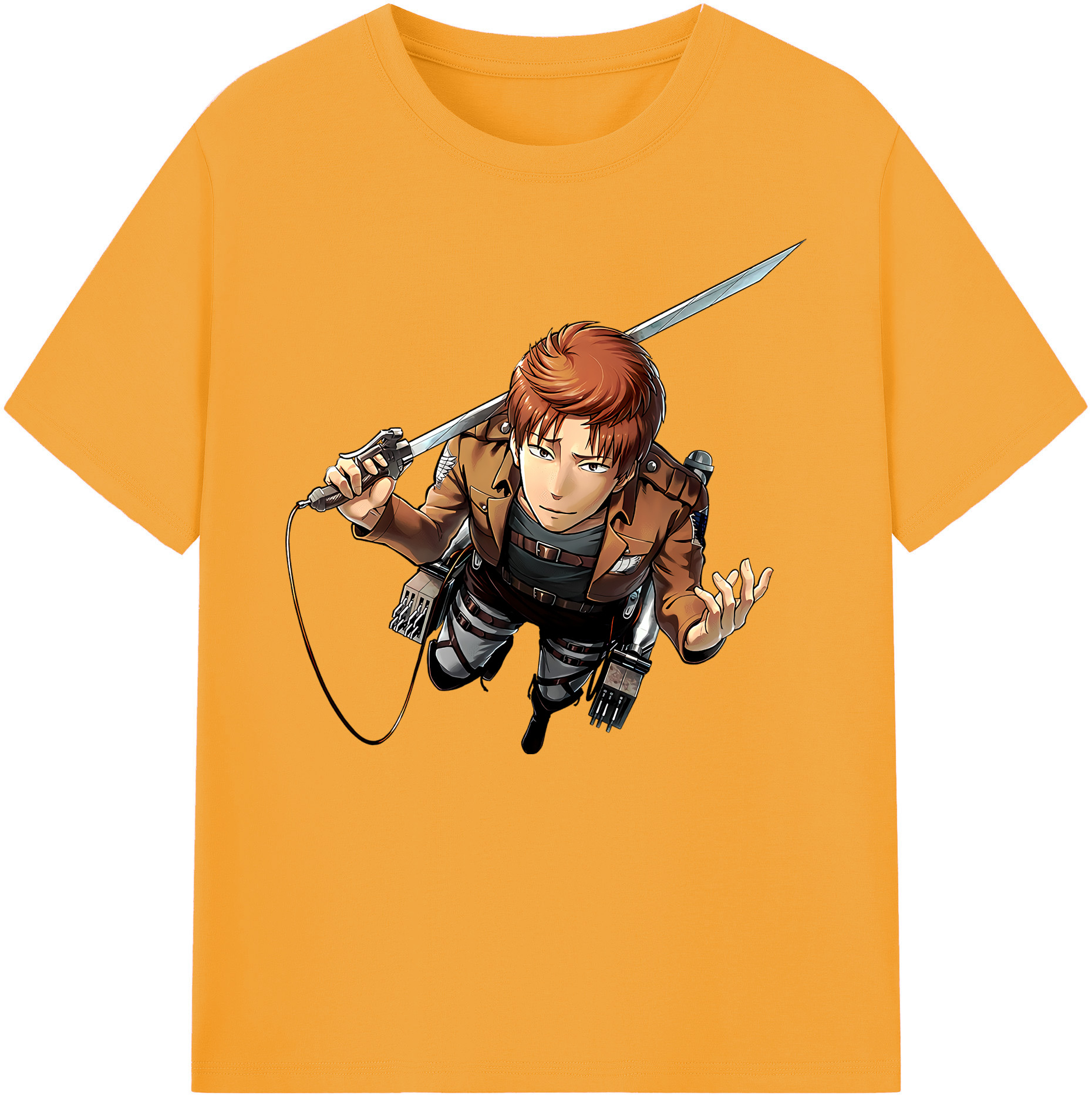 （画像用） 進撃の巨人 Attack on Titan 綿100％ メンズ半袖Tシャツ｜肌触りやわらか＆通気性