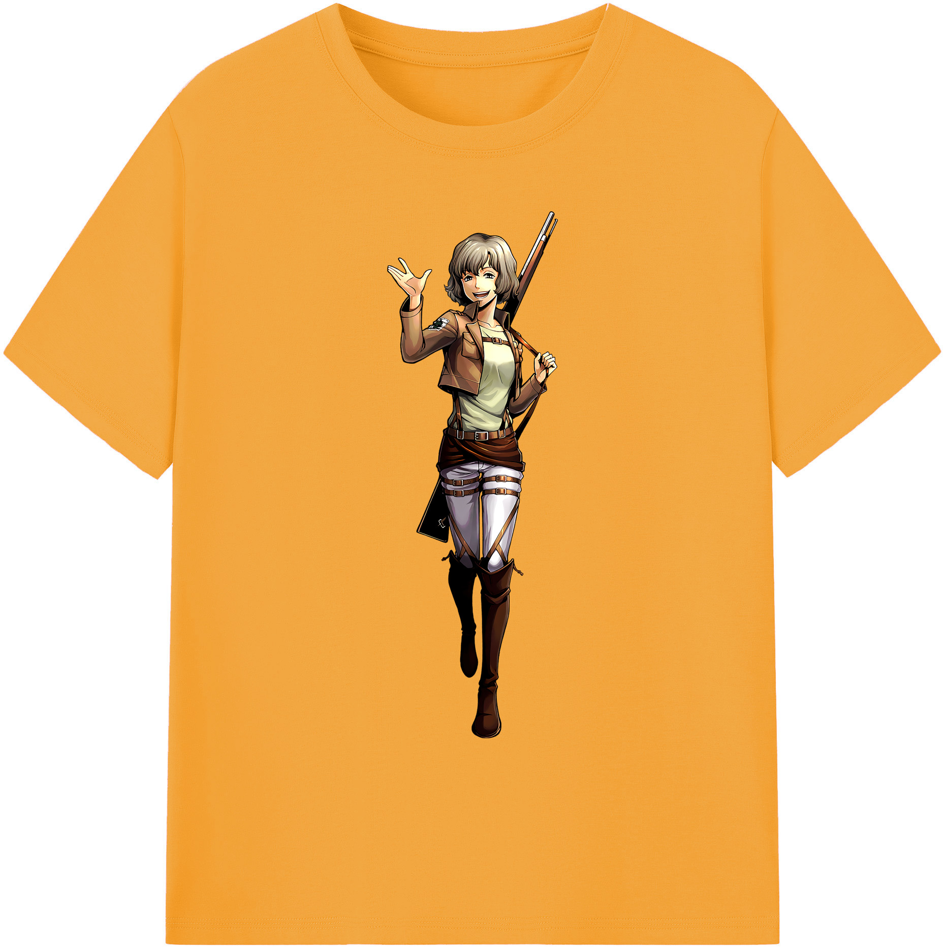 （画像用） 進撃の巨人 ヒツチ Attack on Titan Hitch 綿100％ メンズ半袖Tシャツ｜肌触りやわらか＆通気性