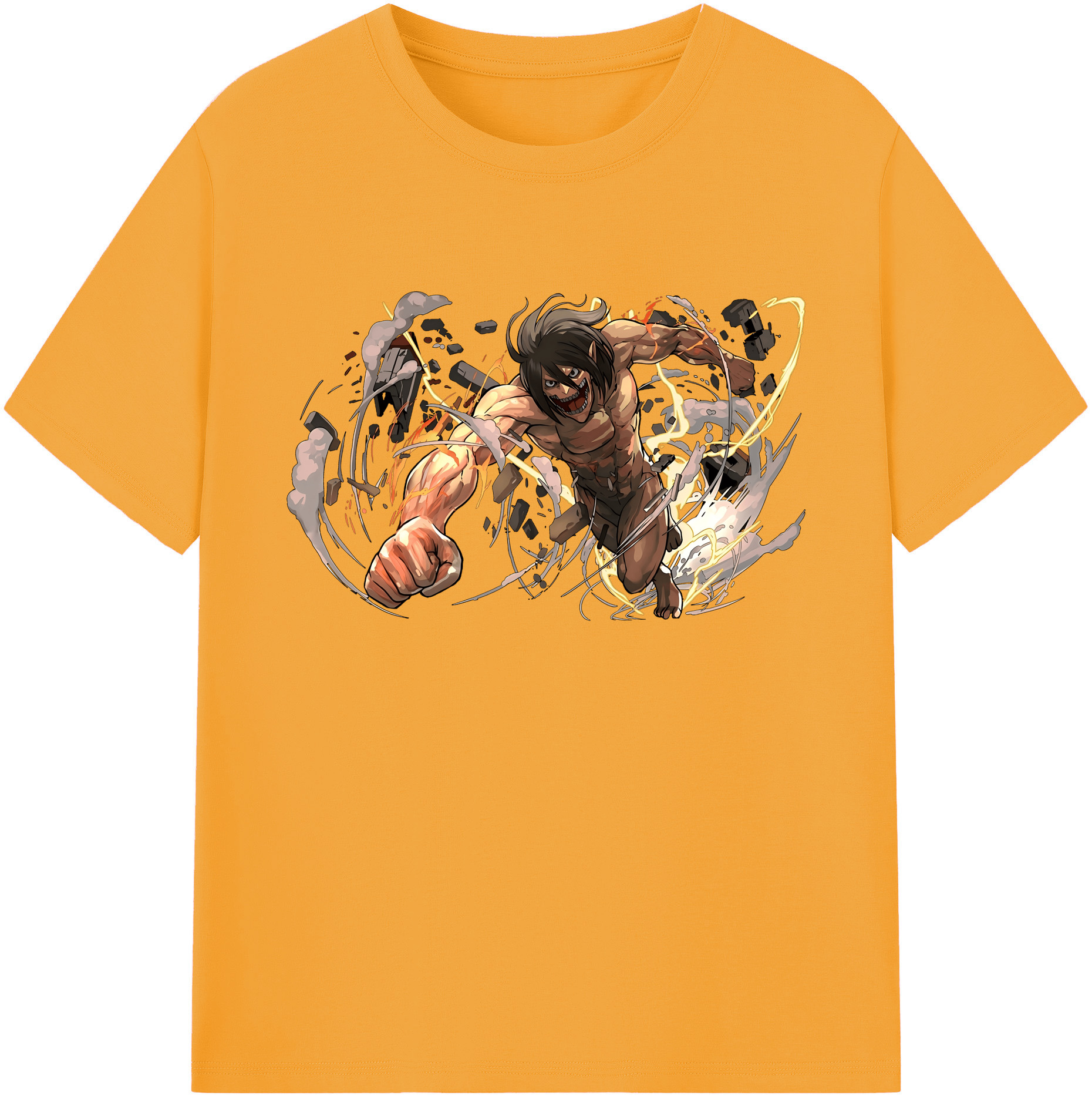 （画像用） 進撃の巨人 Attack on Titan 綿100％ メンズ半袖Tシャツ｜肌触りやわらか＆通気性