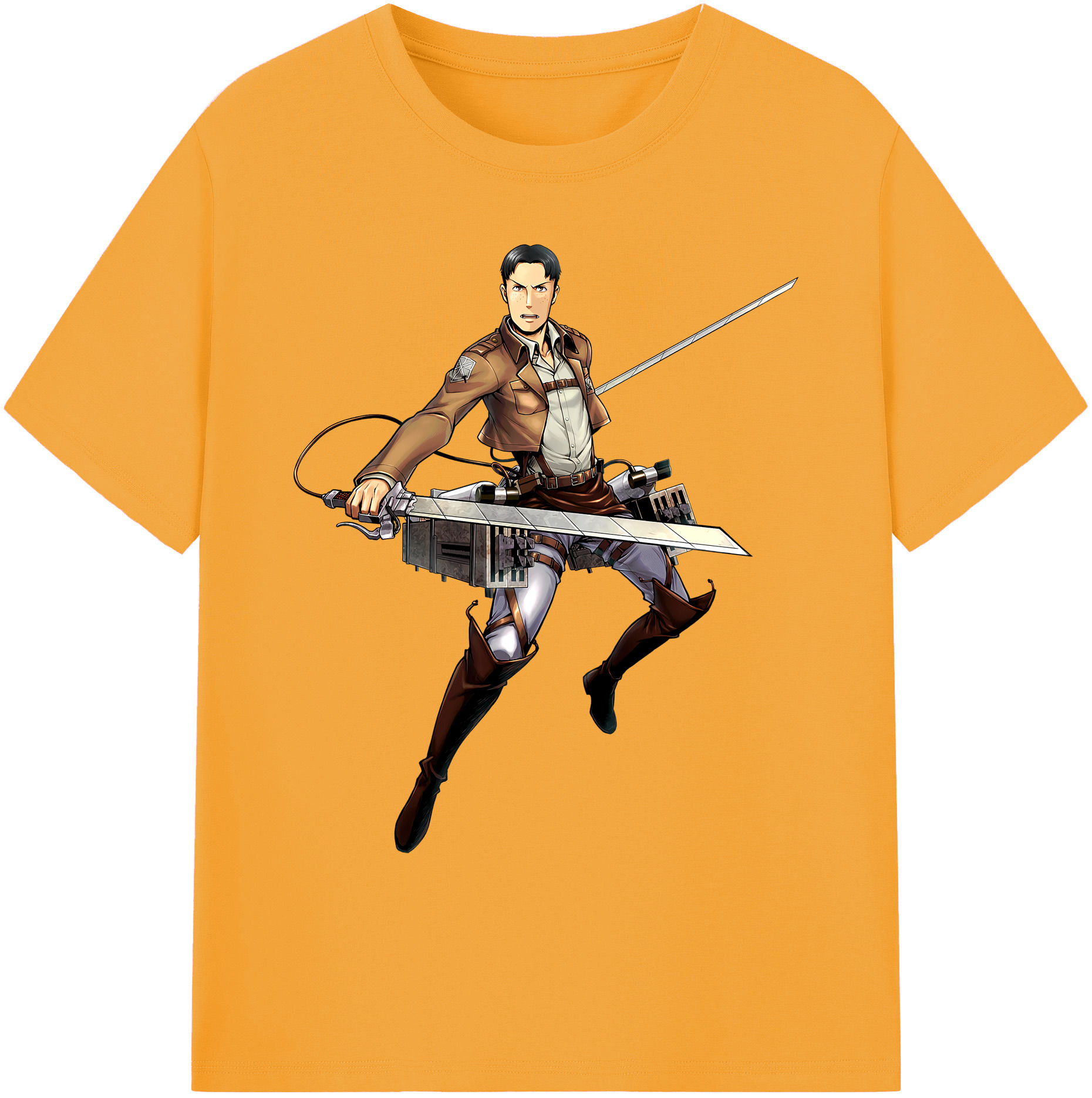 （画像用） 進撃の巨人 Attack on Titan 綿100％ メンズ半袖Tシャツ｜肌触りやわらか＆通気性