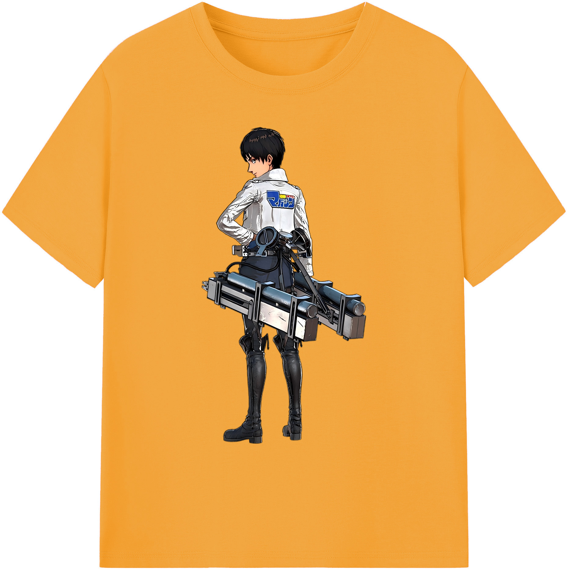 （画像用） 進撃の巨人 エレン･イェーガー Attack on Titan Eren Jäger 綿100％ メンズ半袖Tシャツ｜肌触りやわらか＆通気性