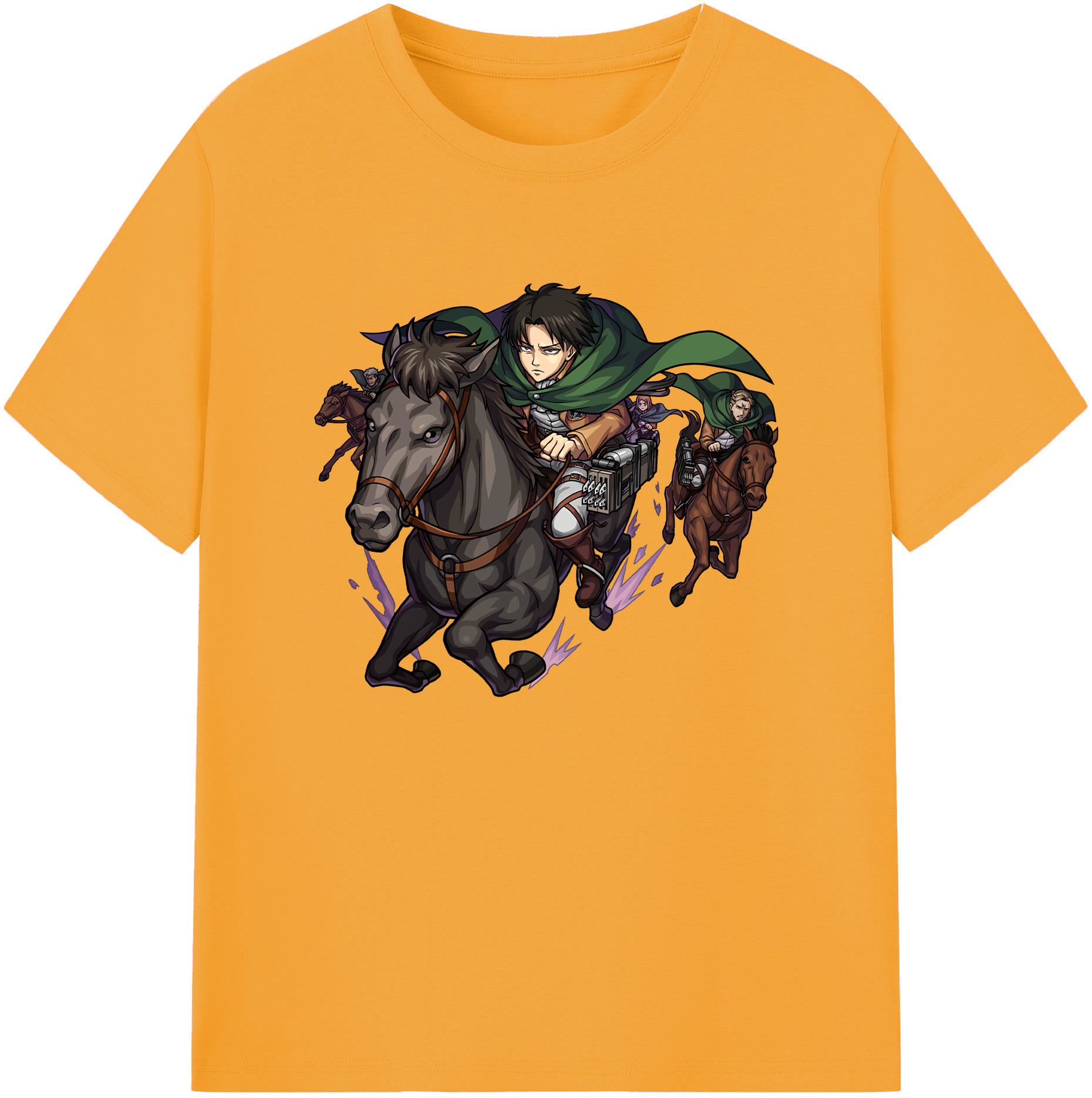 （画像用） 進撃の巨人 リヴァイ·アッカーマン Attack on Titan Levi Ackerman 綿100％ メンズ半袖Tシャツ｜肌触りやわらか＆通気性