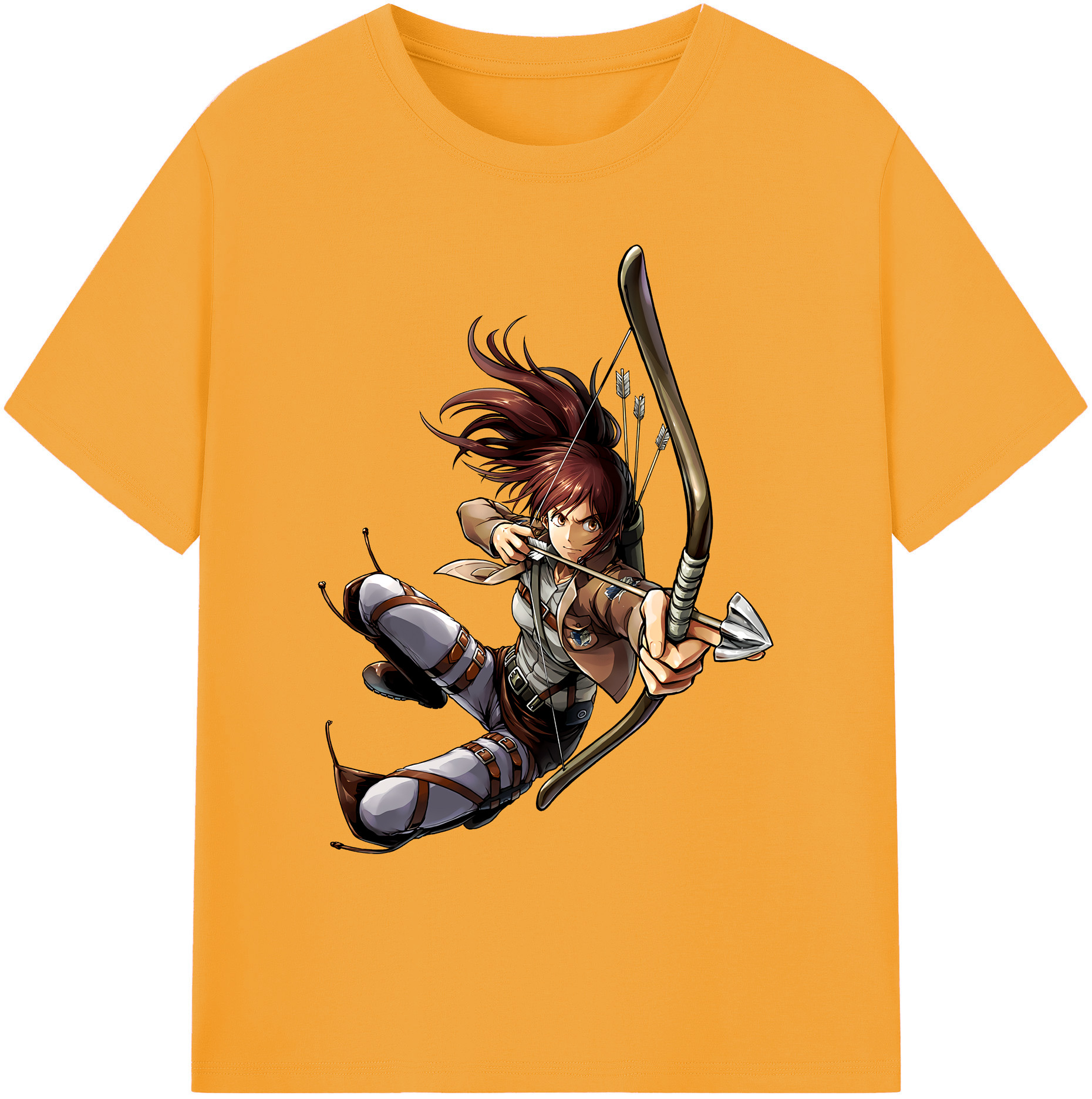 （画像用） 進撃の巨人 サシャ·ブラウス Attack on Titan Sasha Blaus 綿100％ メンズ半袖Tシャツ｜肌触りやわらか＆通気性