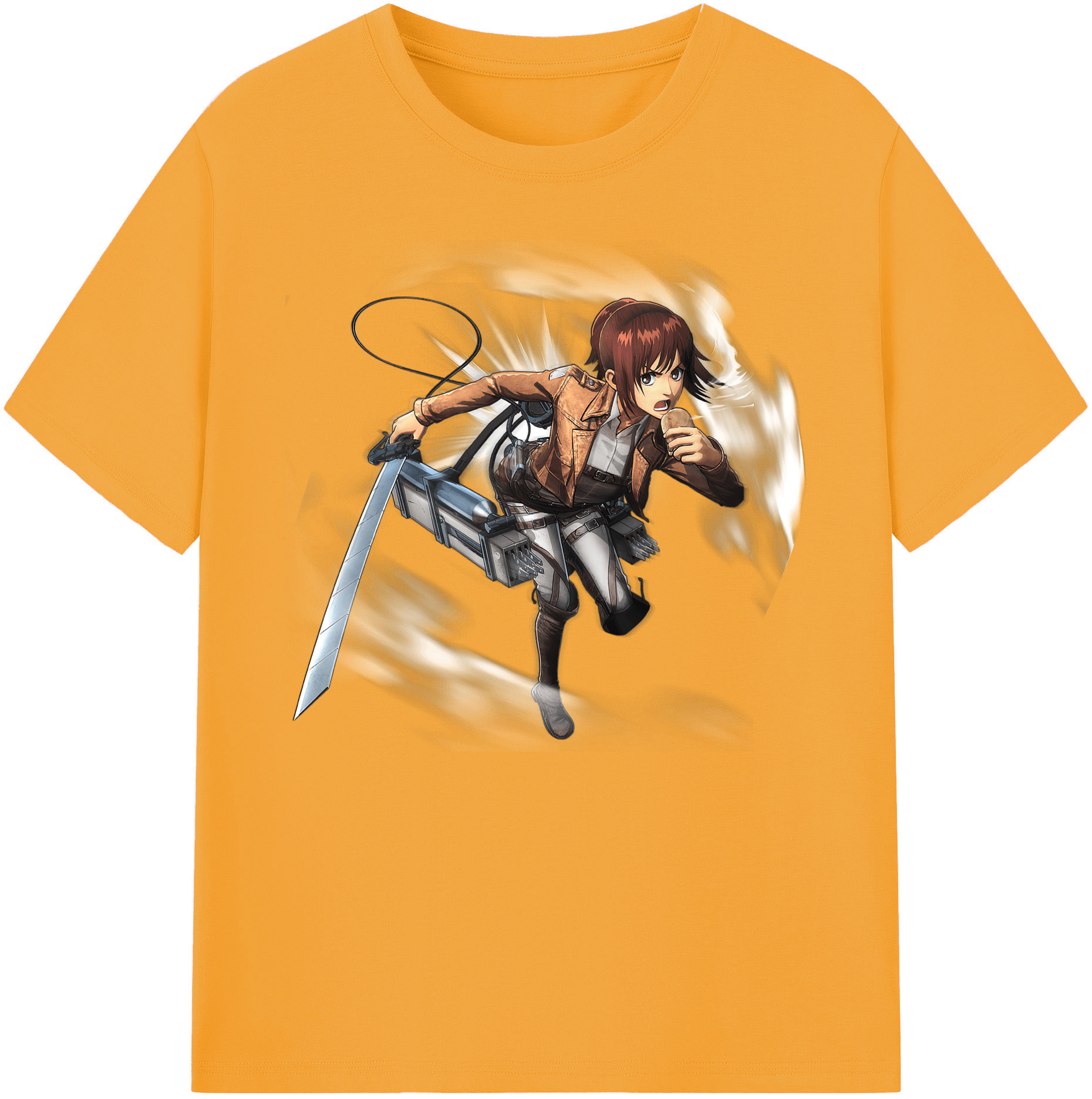 （画像用） 進撃の巨人 サシャ·ブラウス Attack on Titan Sasha Blaus 綿100％ メンズ半袖Tシャツ｜肌触りやわらか＆通気性