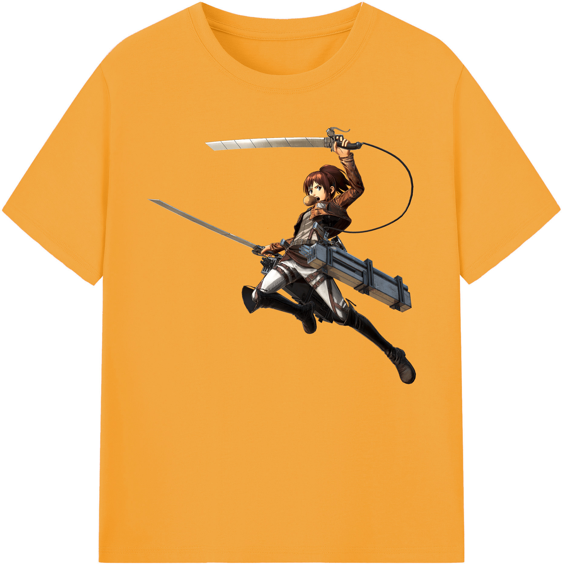 （画像用） 進撃の巨人 サシャ·ブラウス Attack on Titan Sasha Blaus 綿100％ メンズ半袖Tシャツ｜肌触りやわらか＆通気性