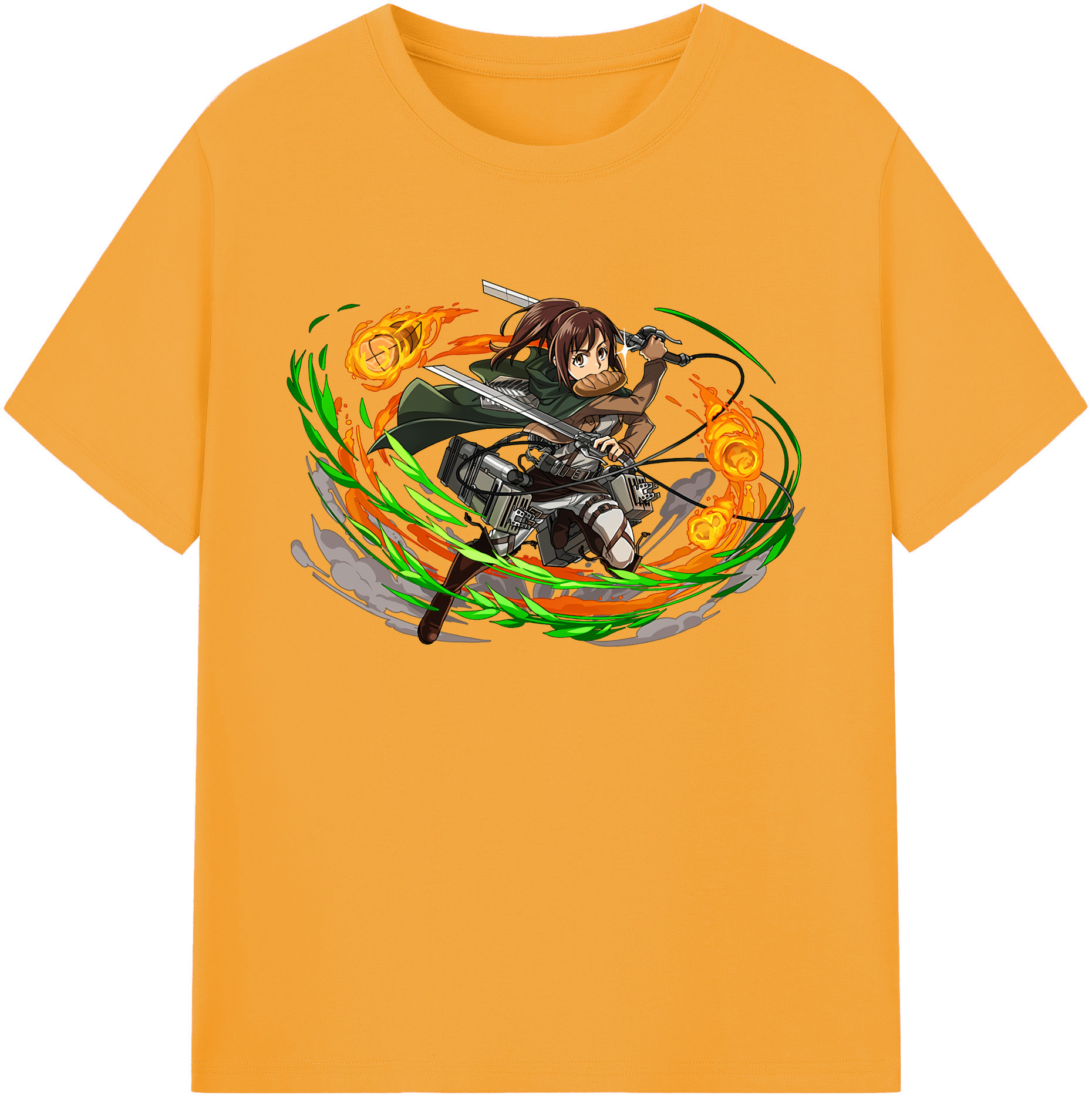 （画像用） 進撃の巨人 サシャ·ブラウス Attack on Titan Sasha Blaus 綿100％ メンズ半袖Tシャツ｜肌触りやわらか＆通気性