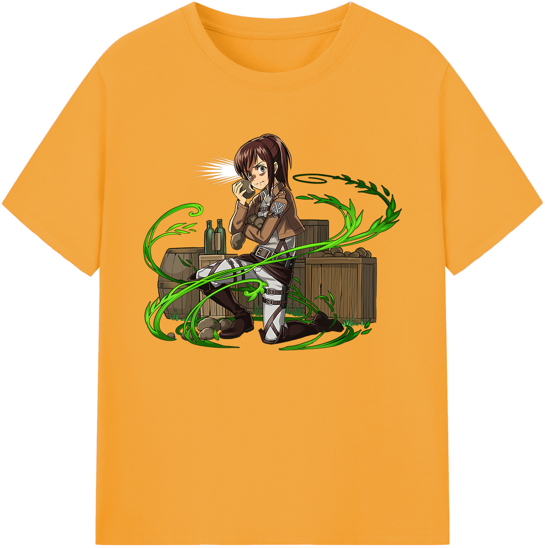 （画像用） 進撃の巨人 サシャ·ブラウス Attack on Titan Sasha Blaus 綿100％ メンズ半袖Tシャツ｜肌触りやわらか＆通気性