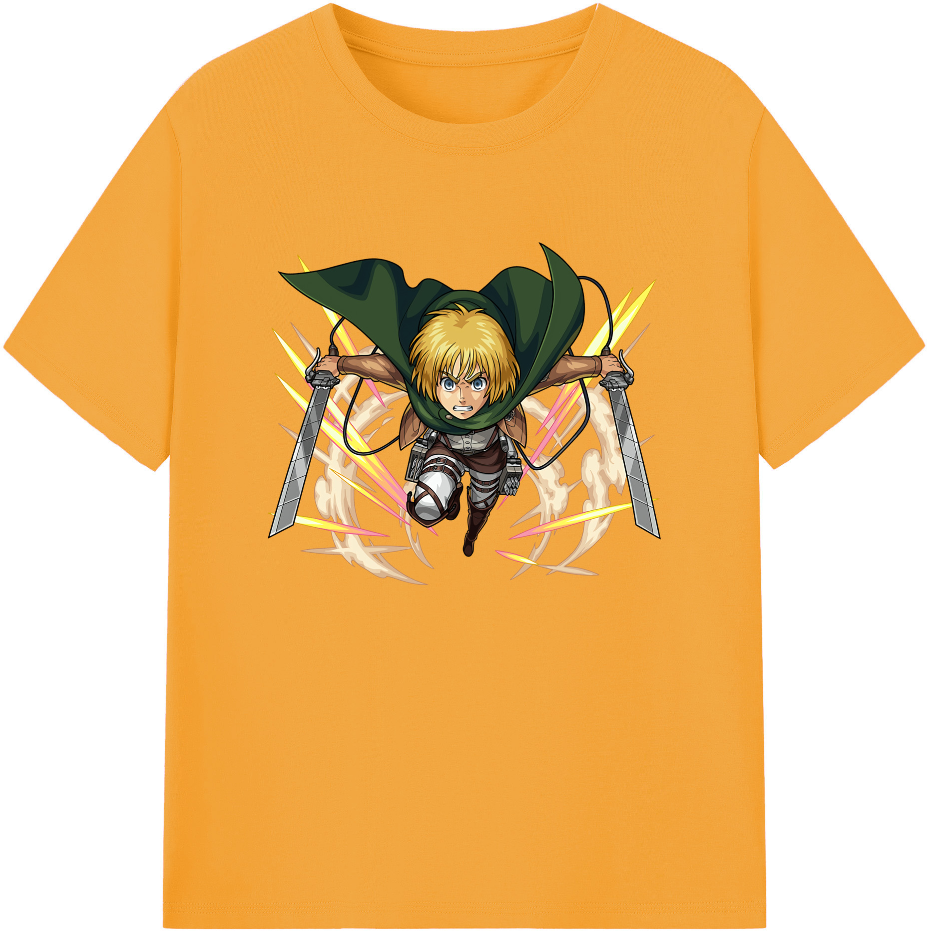 （画像用） 進撃の巨人 アルミン·アルレルト Attack on Titan Armin Arlert 綿100％ メンズ半袖Tシャツ｜肌触りやわらか＆通気性