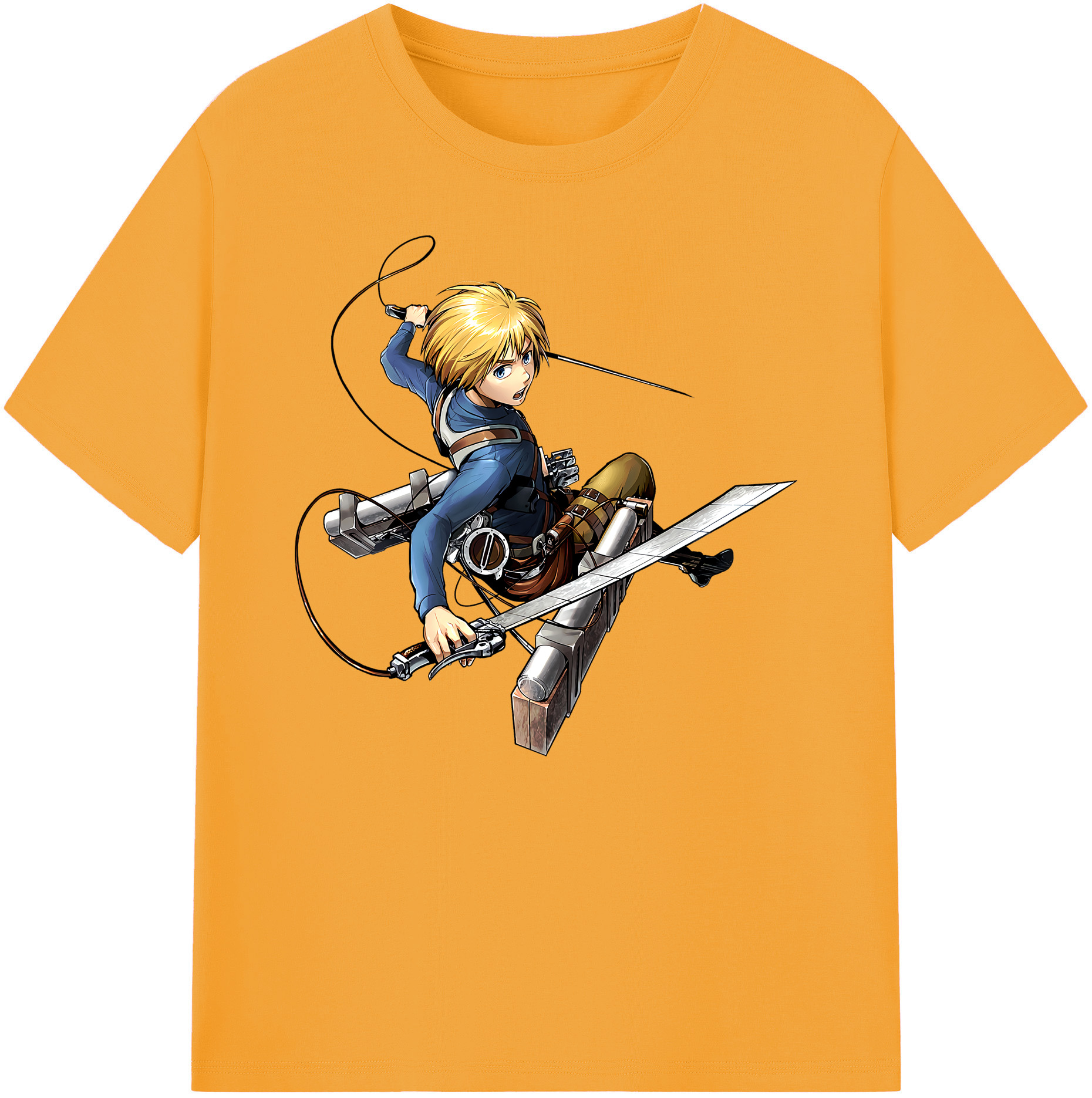 （画像用） 進撃の巨人 アルミン·アルレルト Attack on Titan Armin Arlert 綿100％ メンズ半袖Tシャツ｜肌触りやわらか＆通気性