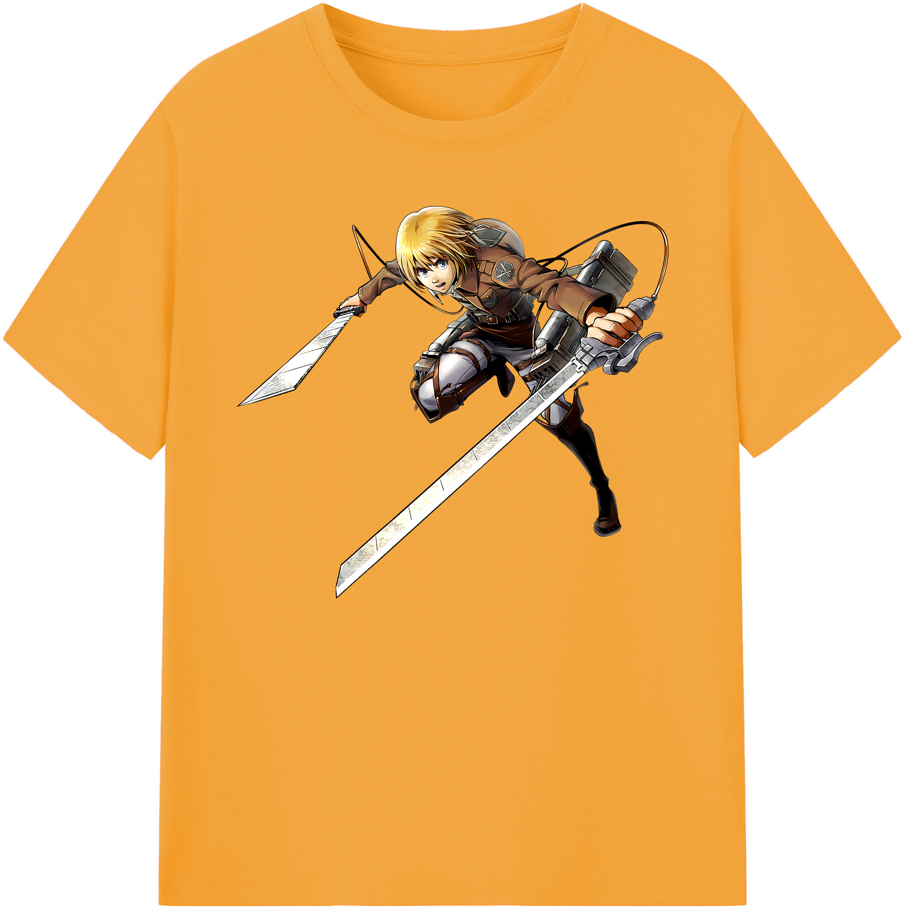 （画像用） 進撃の巨人 アルミン·アルレルト Attack on Titan Armin Arlert 綿100％ メンズ半袖Tシャツ｜肌触りやわらか＆通気性