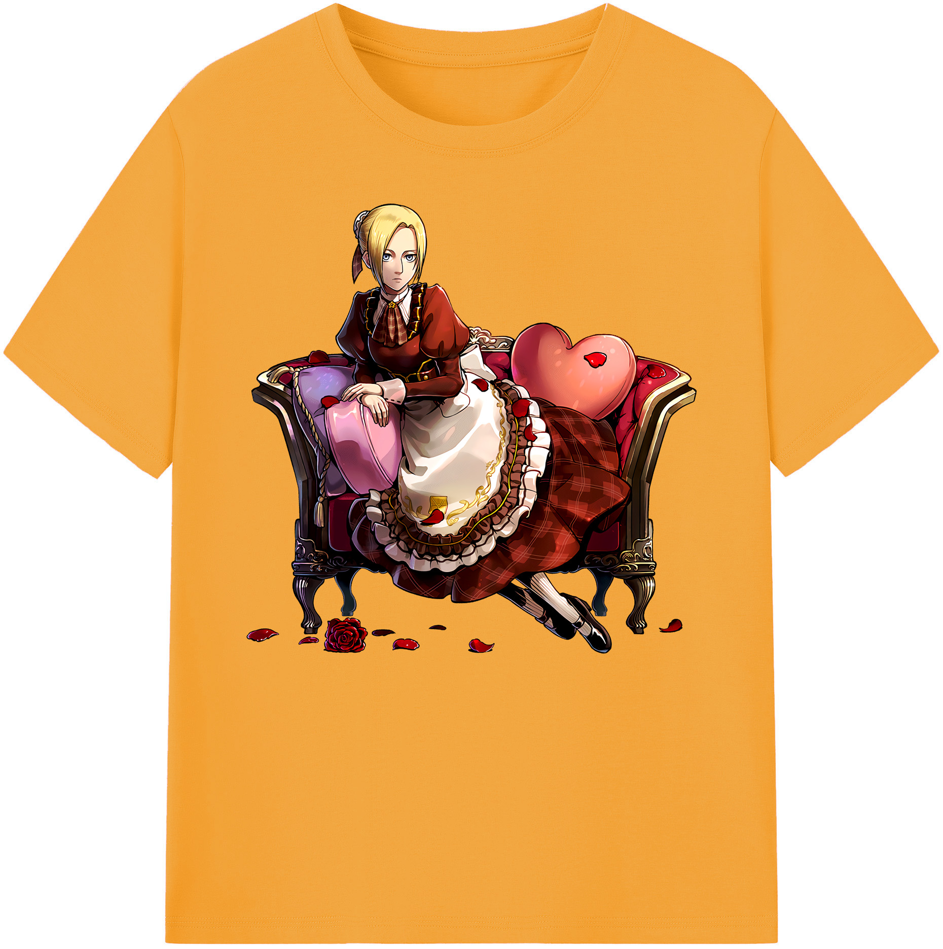 （画像用） 進撃の巨人 アニ・レオンハート Attack on Titan Annie Leonhart 綿100％ メンズ半袖Tシャツ｜肌触りやわらか＆通気性