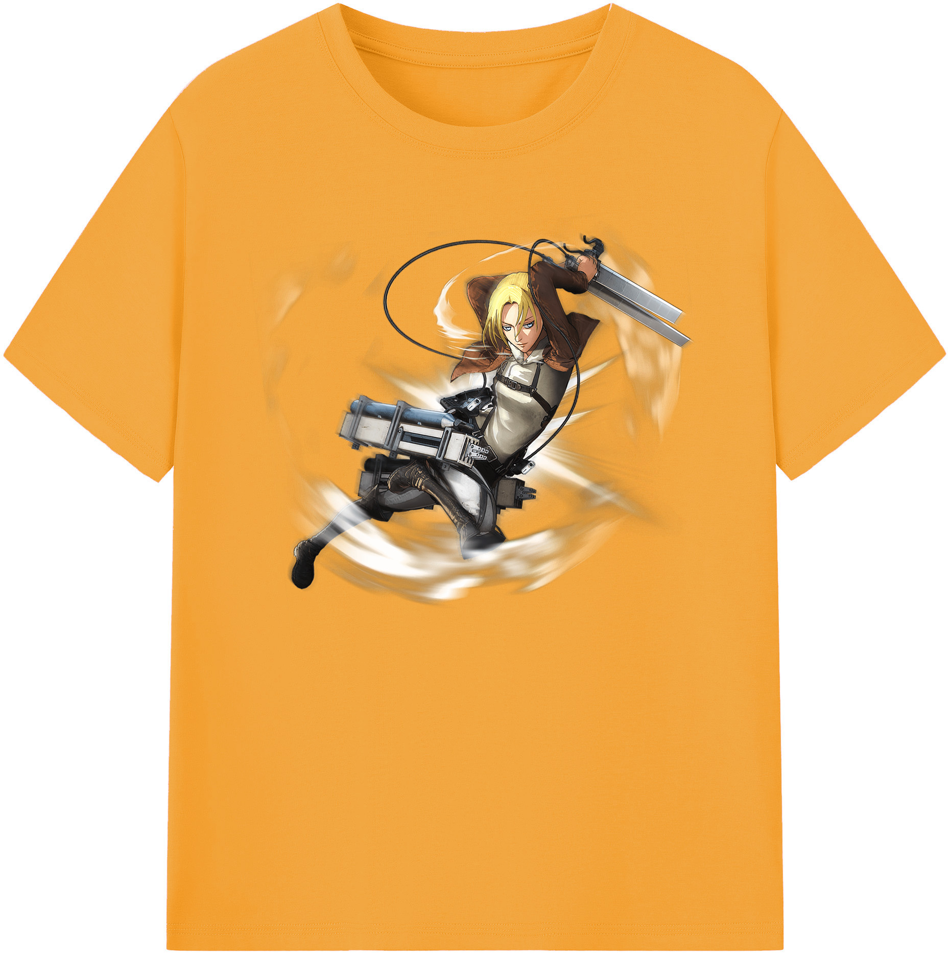 （画像用） 進撃の巨人 アニ・レオンハート Attack on Titan Annie Leonhart 綿100％ メンズ半袖Tシャツ｜肌触りやわらか＆通気性