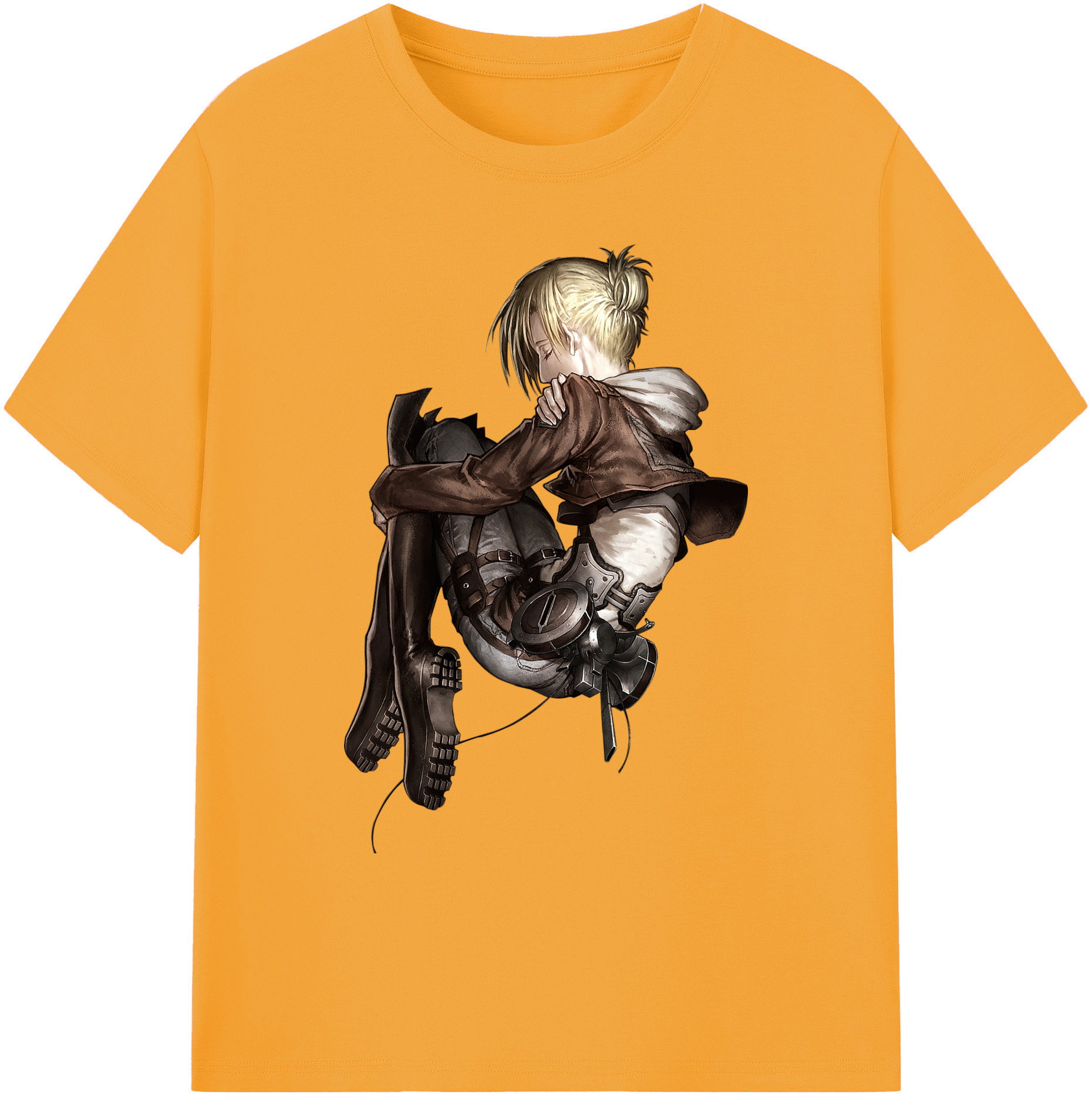 （画像用） 進撃の巨人 アニ・レオンハート Attack on Titan Annie Leonhart 綿100％ メンズ半袖Tシャツ｜肌触りやわらか＆通気性