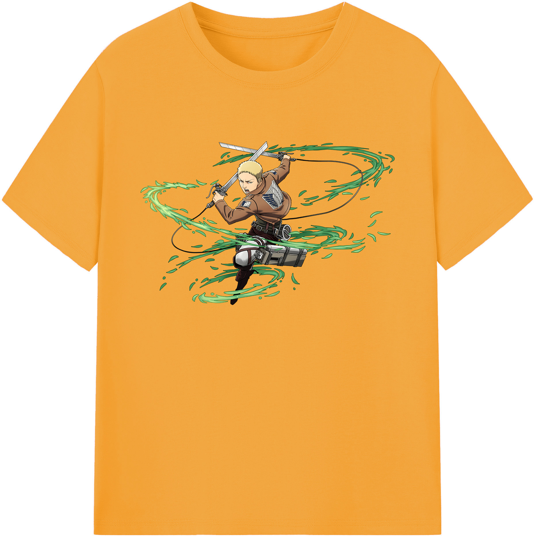 （画像用） 進撃の巨人 ライナー・ブラウン Attack on Titan Reiner Braun 綿100％ メンズ半袖Tシャツ｜肌触りやわらか＆通気性