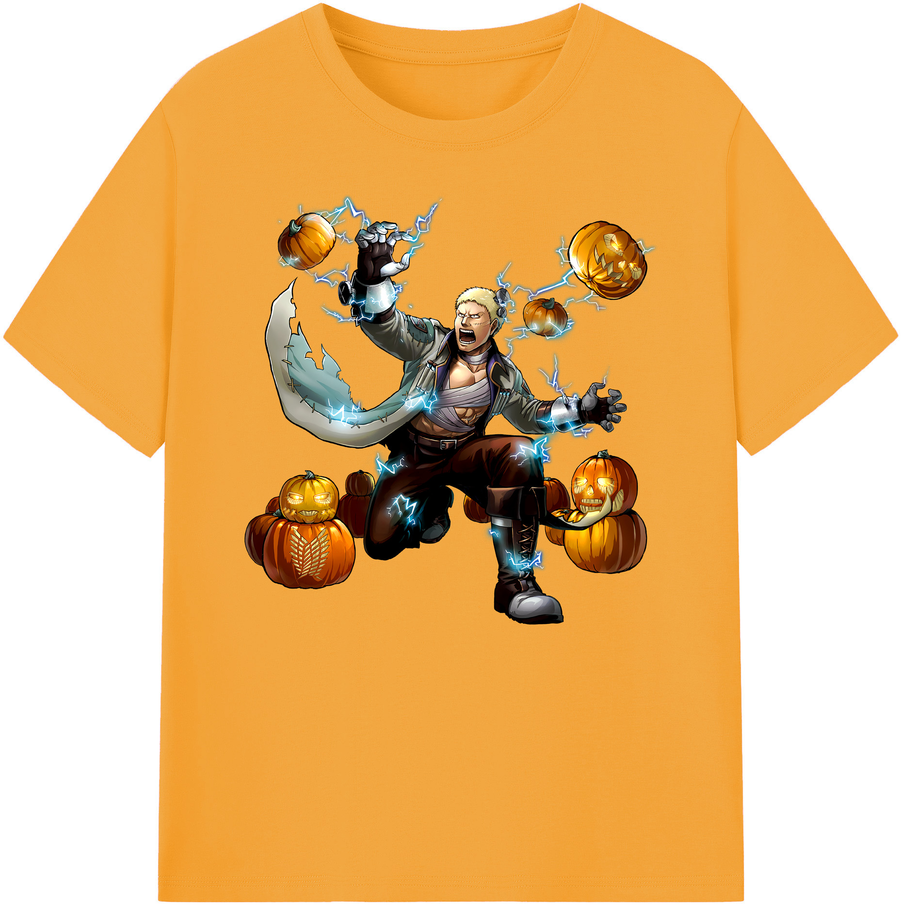 （画像用） 進撃の巨人 ライナー・ブラウン Attack on Titan Reiner Braun 綿100％ メンズ半袖Tシャツ｜肌触りやわらか＆通気性