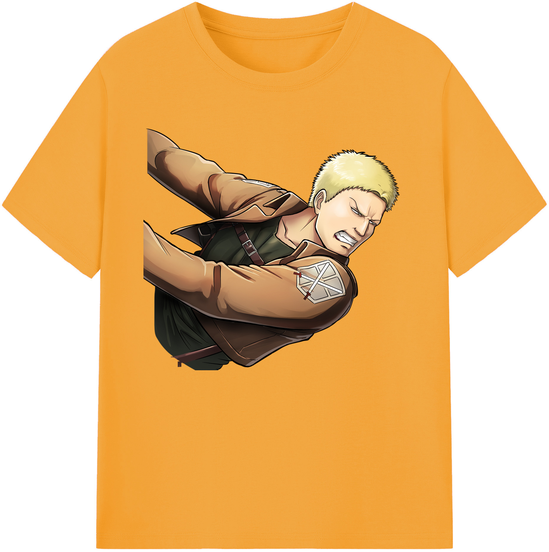 （画像用） 進撃の巨人 ライナー・ブラウン Attack on Titan Reiner Braun 綿100％ メンズ半袖Tシャツ｜肌触りやわらか＆通気性