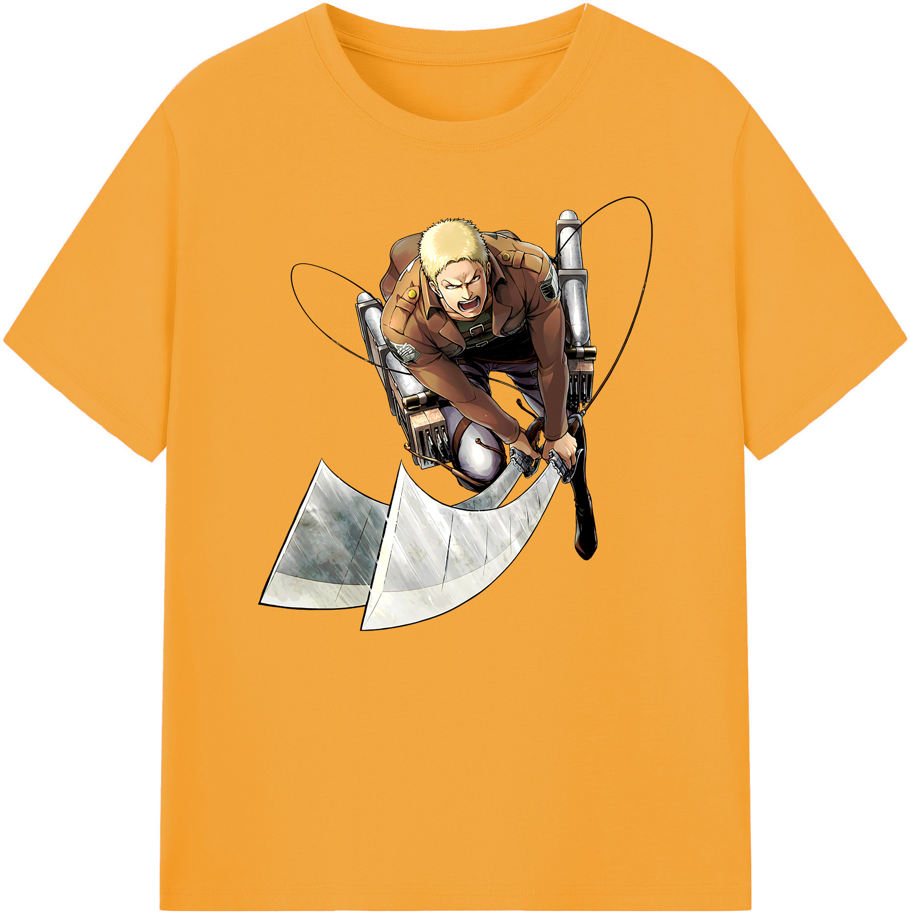 （画像用） 進撃の巨人 ライナー・ブラウン Attack on Titan Reiner Braun 綿100％ メンズ半袖Tシャツ｜肌触りやわらか＆通気性