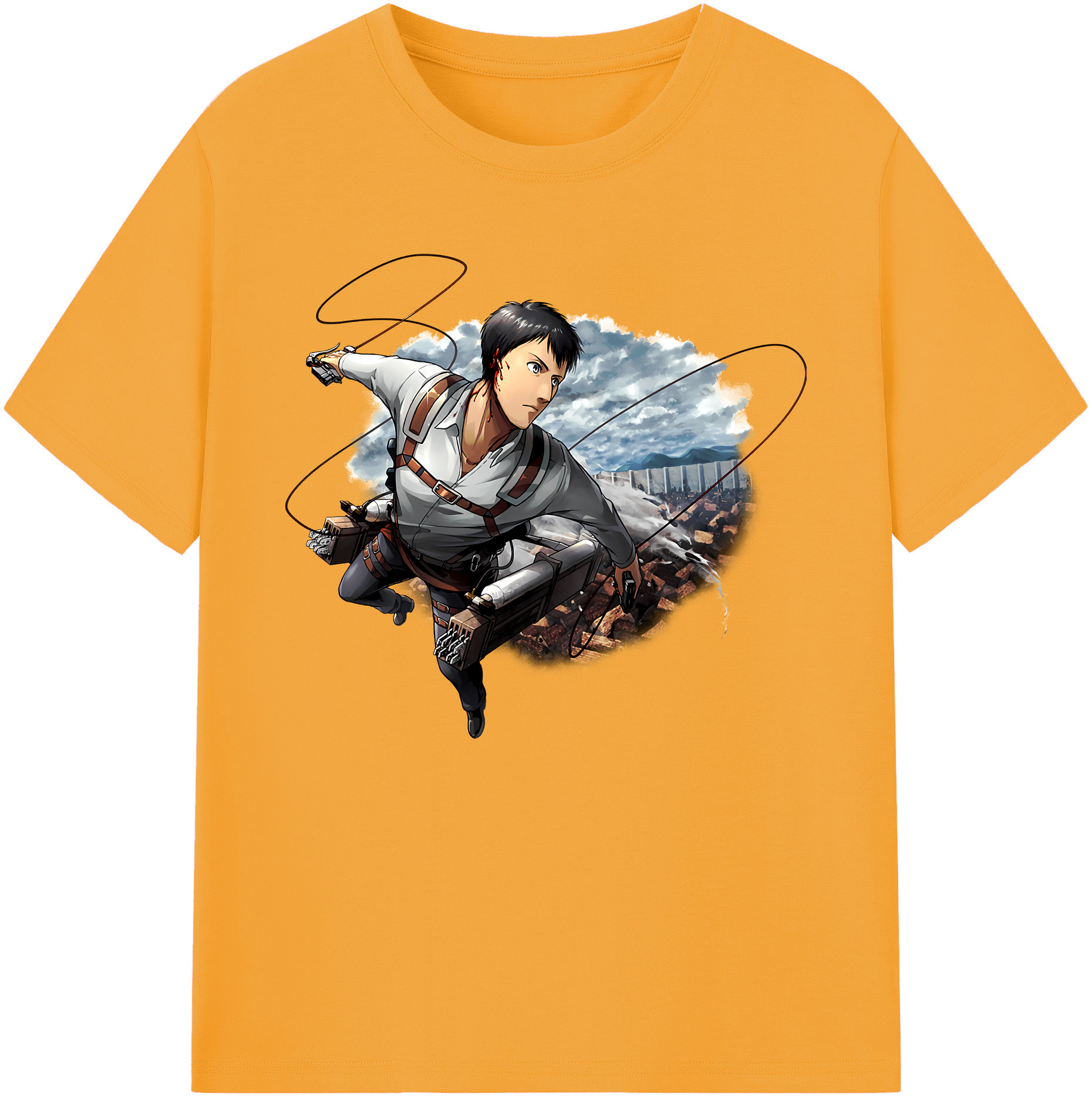 （画像用） 進撃の巨人 ベルトルト・フーバー Attack on Titan Bertholdt Hoover 綿100％ メンズ半袖Tシャツ｜肌触りやわらか＆通気性