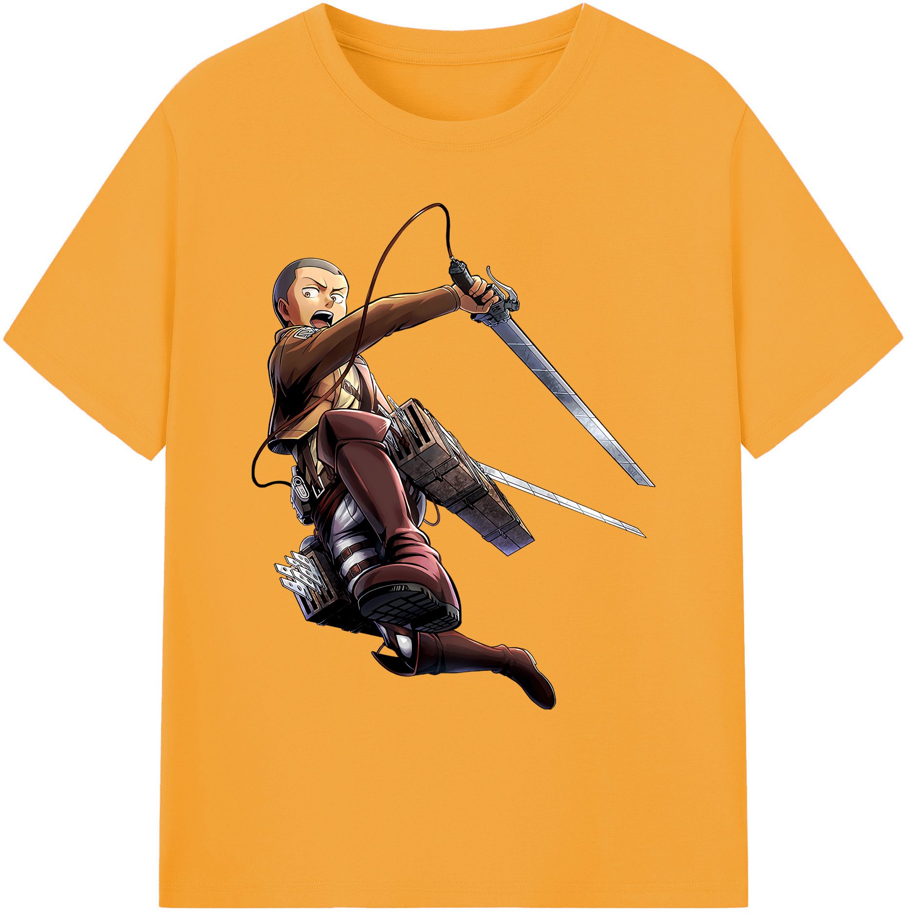 （画像用） 進撃の巨人 コニー·スプリンガー Attack on Titan Connie Springer 綿100％ メンズ半袖Tシャツ｜肌触りやわらか＆通気性