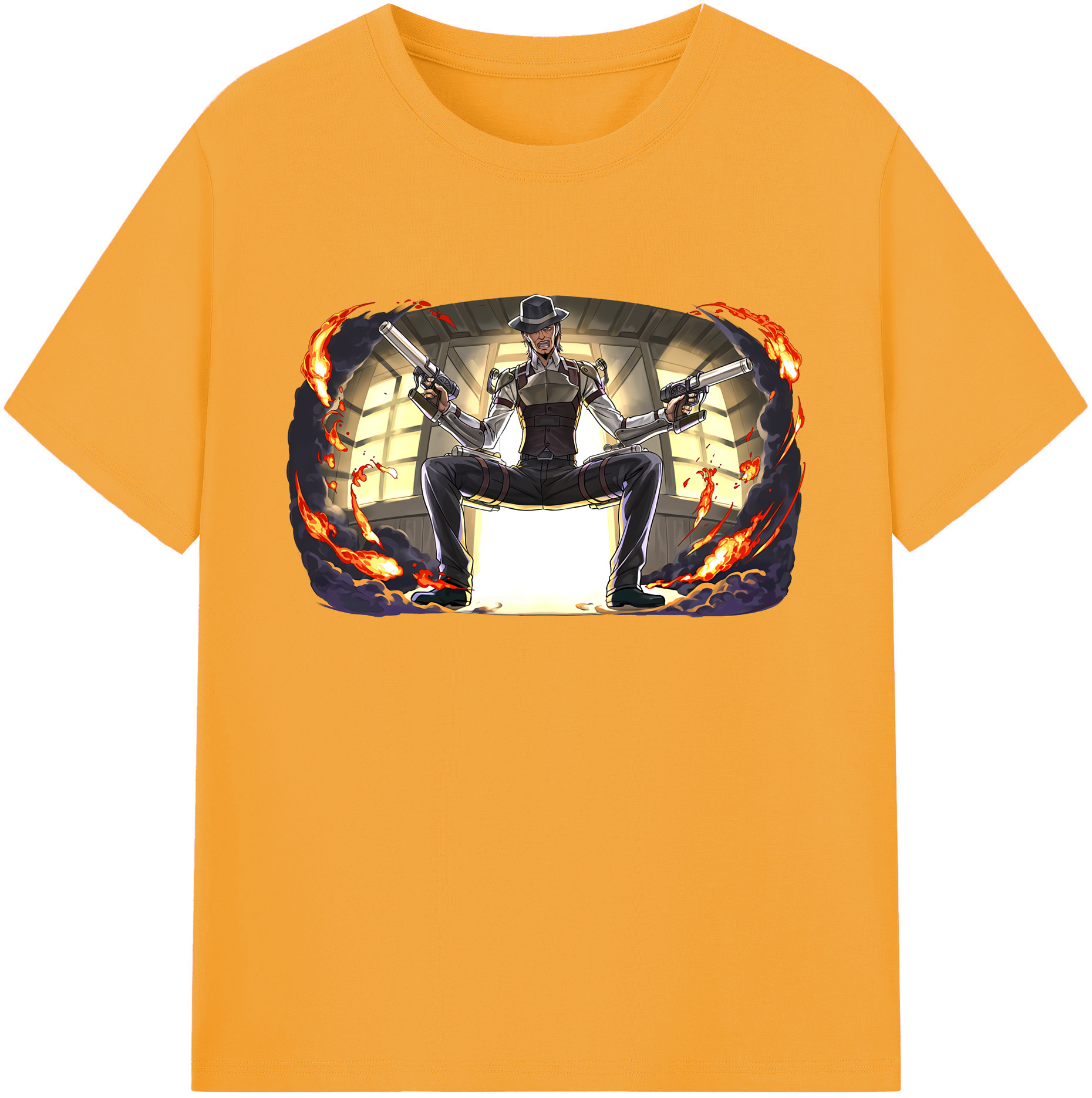 （画像用） 進撃の巨人 ケニー·アッカーマン Attack on Titan Kenny Ackerman 綿100％ メンズ半袖Tシャツ｜肌触りやわらか＆通気性