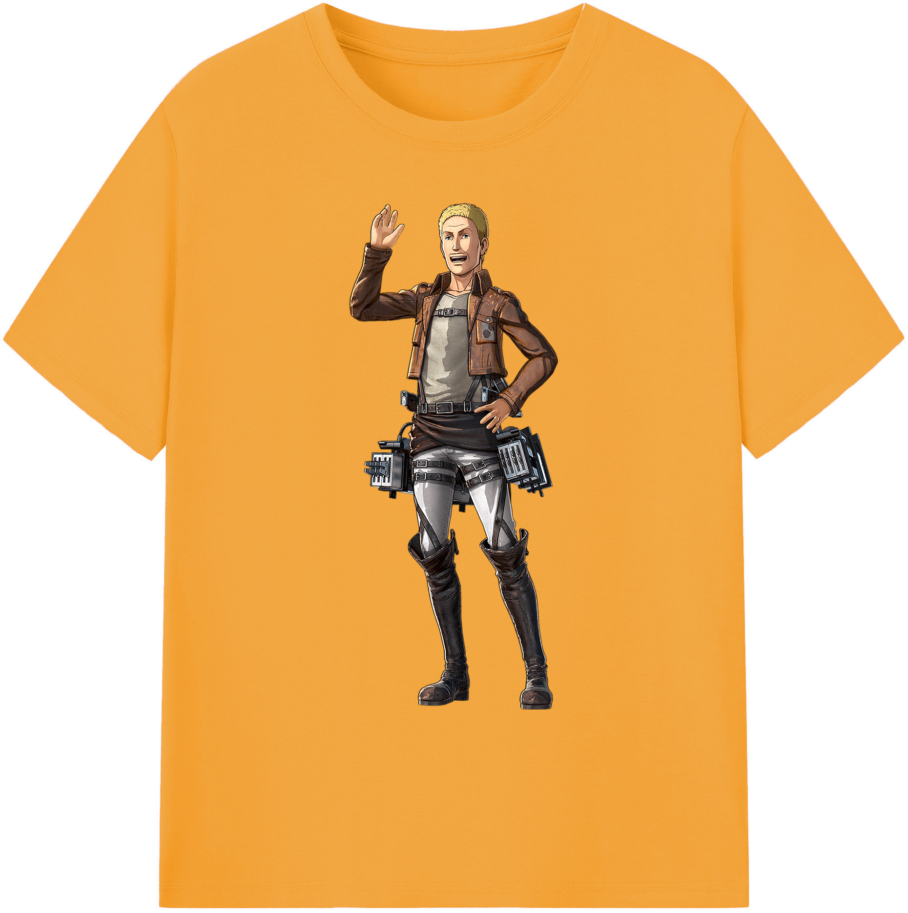 （画像用） 進撃の巨人 ハンネス Attack on Titan Hannes 綿100％ メンズ半袖Tシャツ｜肌触りやわらか＆通気性