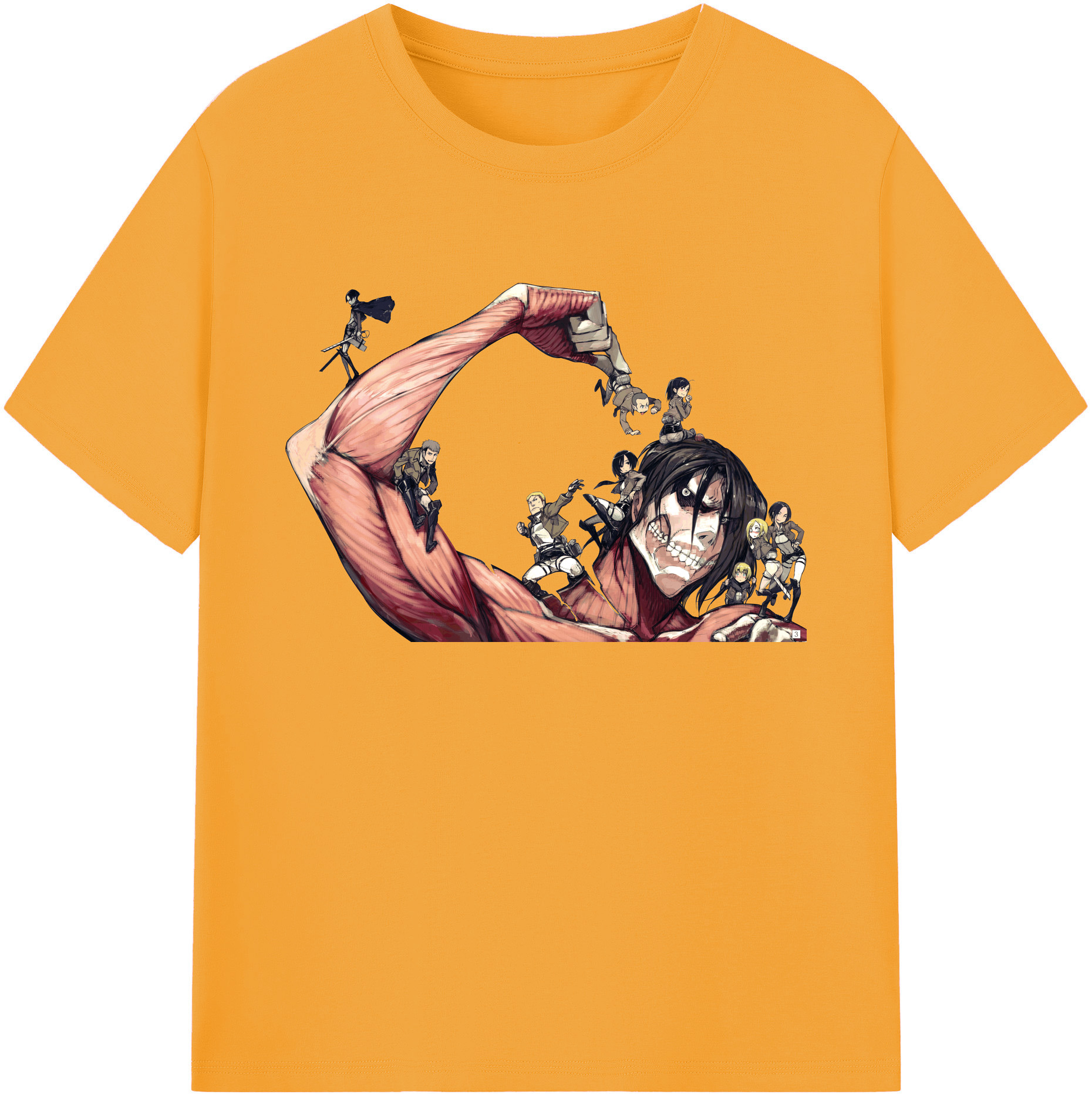（画像用） 進撃の巨人 Attack on Titan 綿100％ メンズ半袖Tシャツ｜肌触りやわらか＆通気性