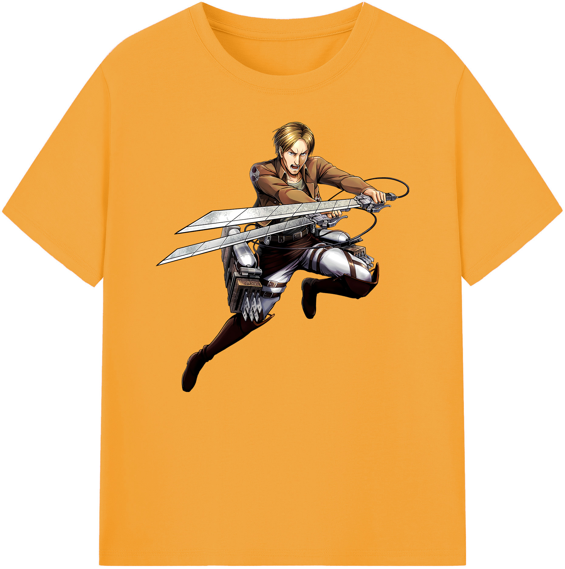 （画像用） 進撃の巨人 Attack on Titan 綿100％ メンズ半袖Tシャツ｜肌触りやわらか＆通気性