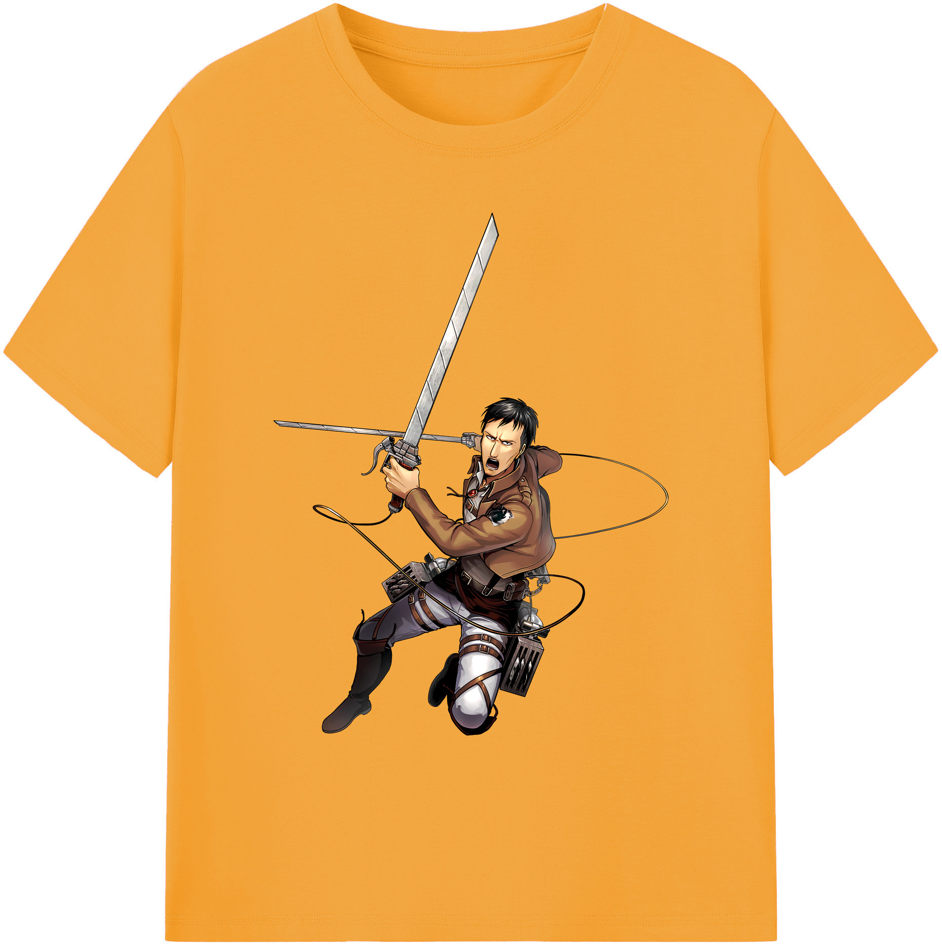 （画像用） 進撃の巨人 Attack on Titan 綿100％ メンズ半袖Tシャツ｜肌触りやわらか＆通気性