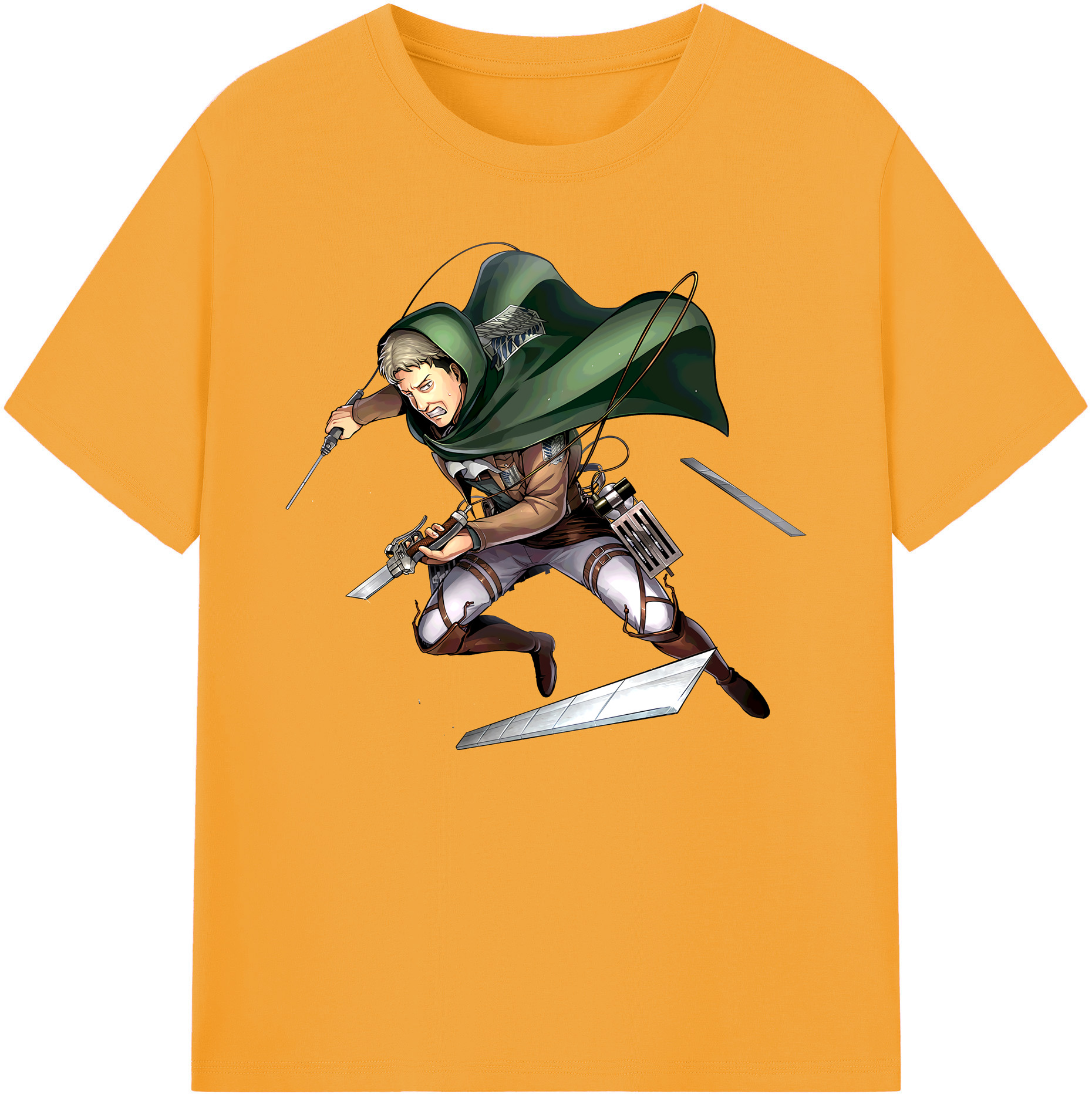 （画像用） 進撃の巨人 Attack on Titan 綿100％ メンズ半袖Tシャツ｜肌触りやわらか＆通気性